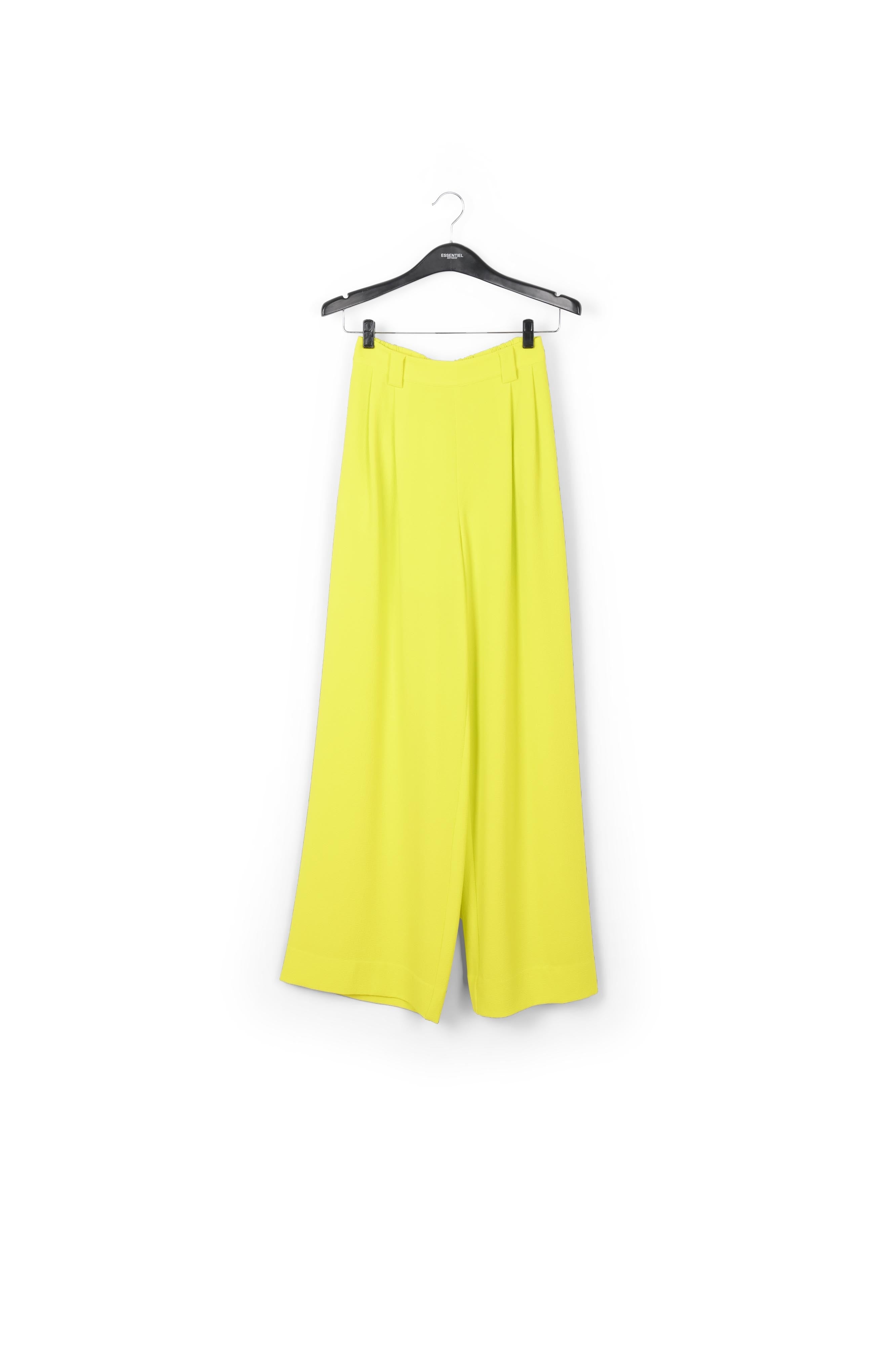 Yellow wide-leg pants RE—SSENTIEL | Essentiel second hand