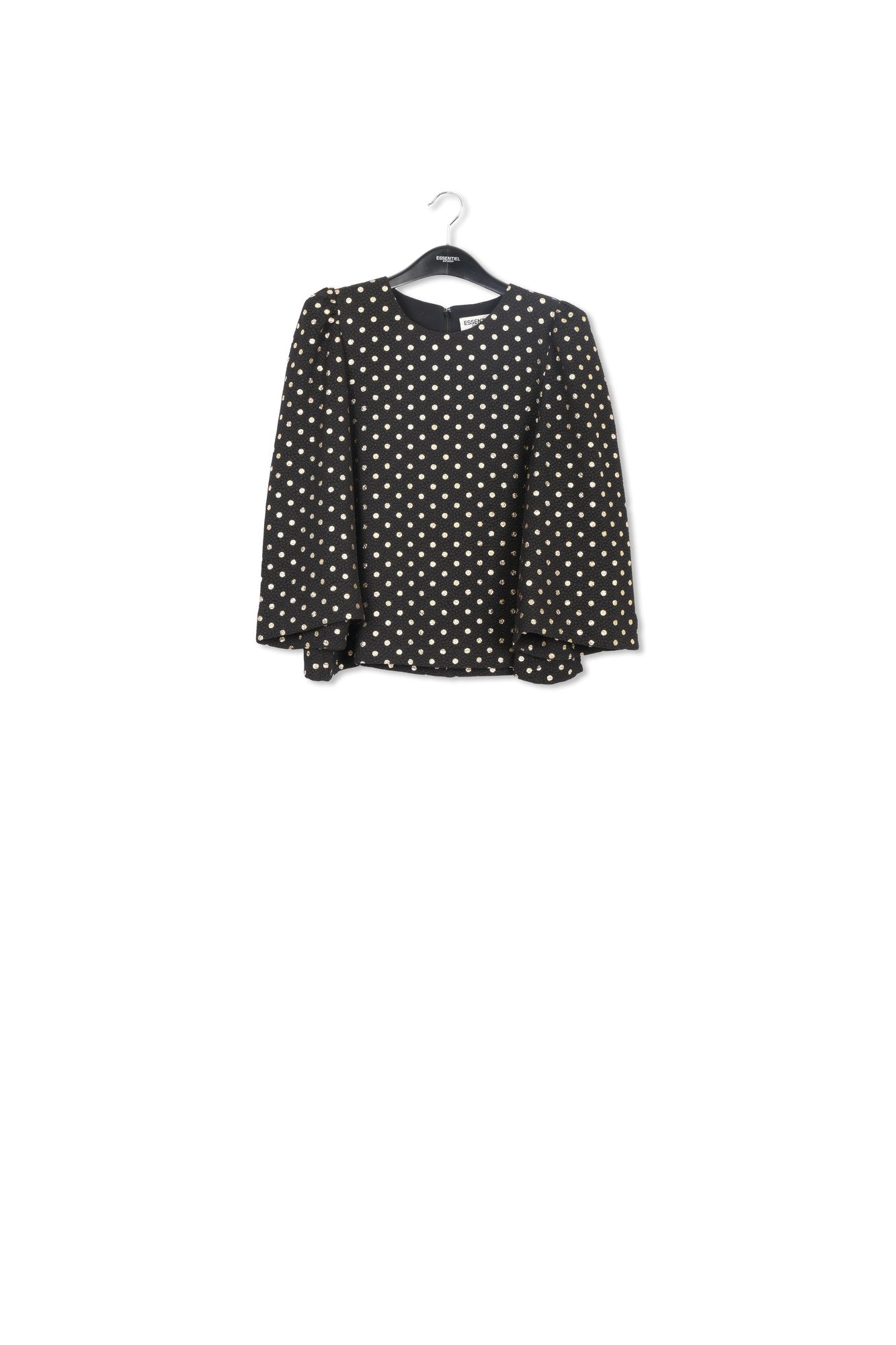 Top noir à manches trompettes RE—SSENTIEL | Essentiel second hand