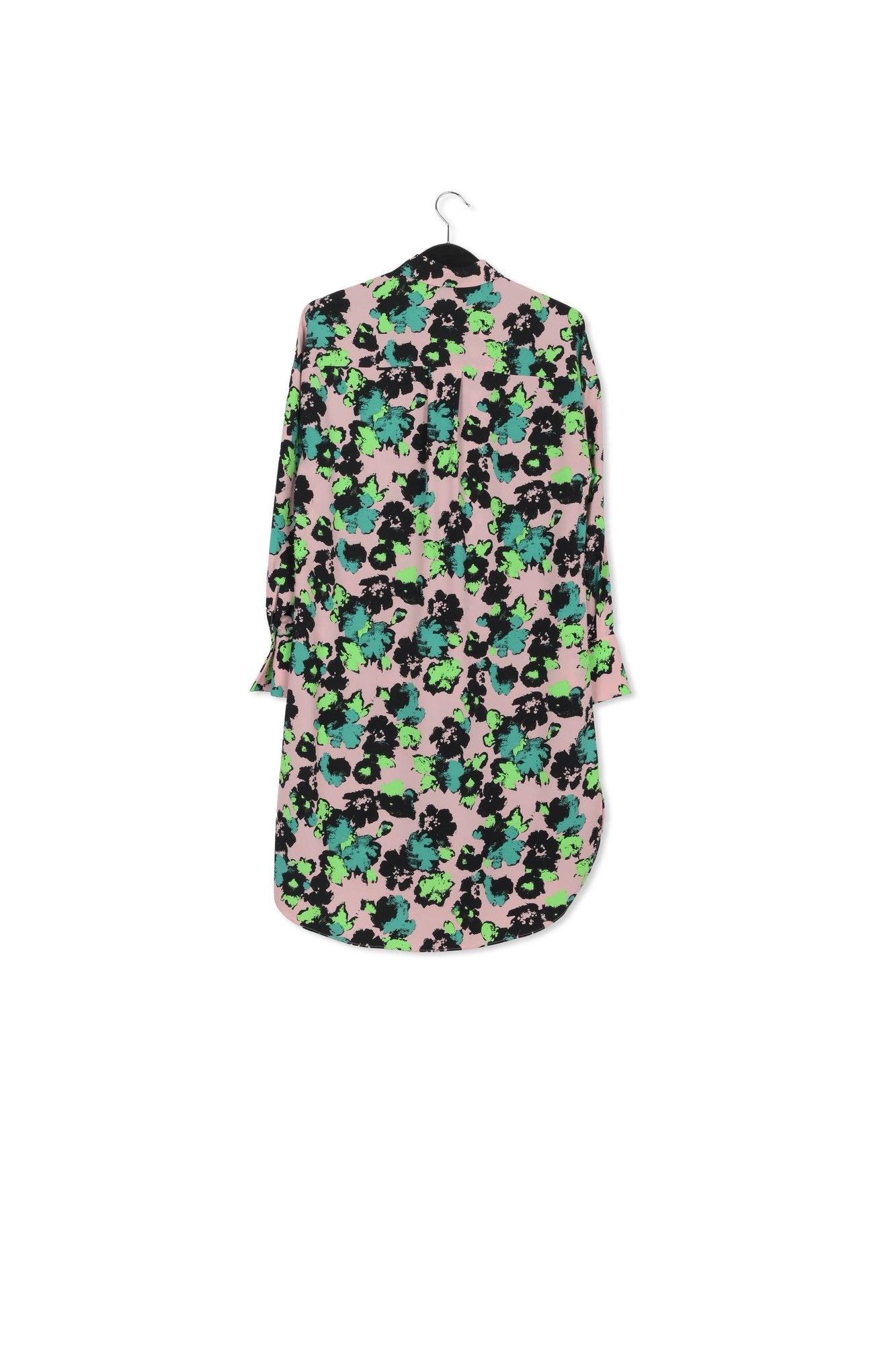 Pink floral mini shirt dress RE—SSENTIEL | Essentiel second hand