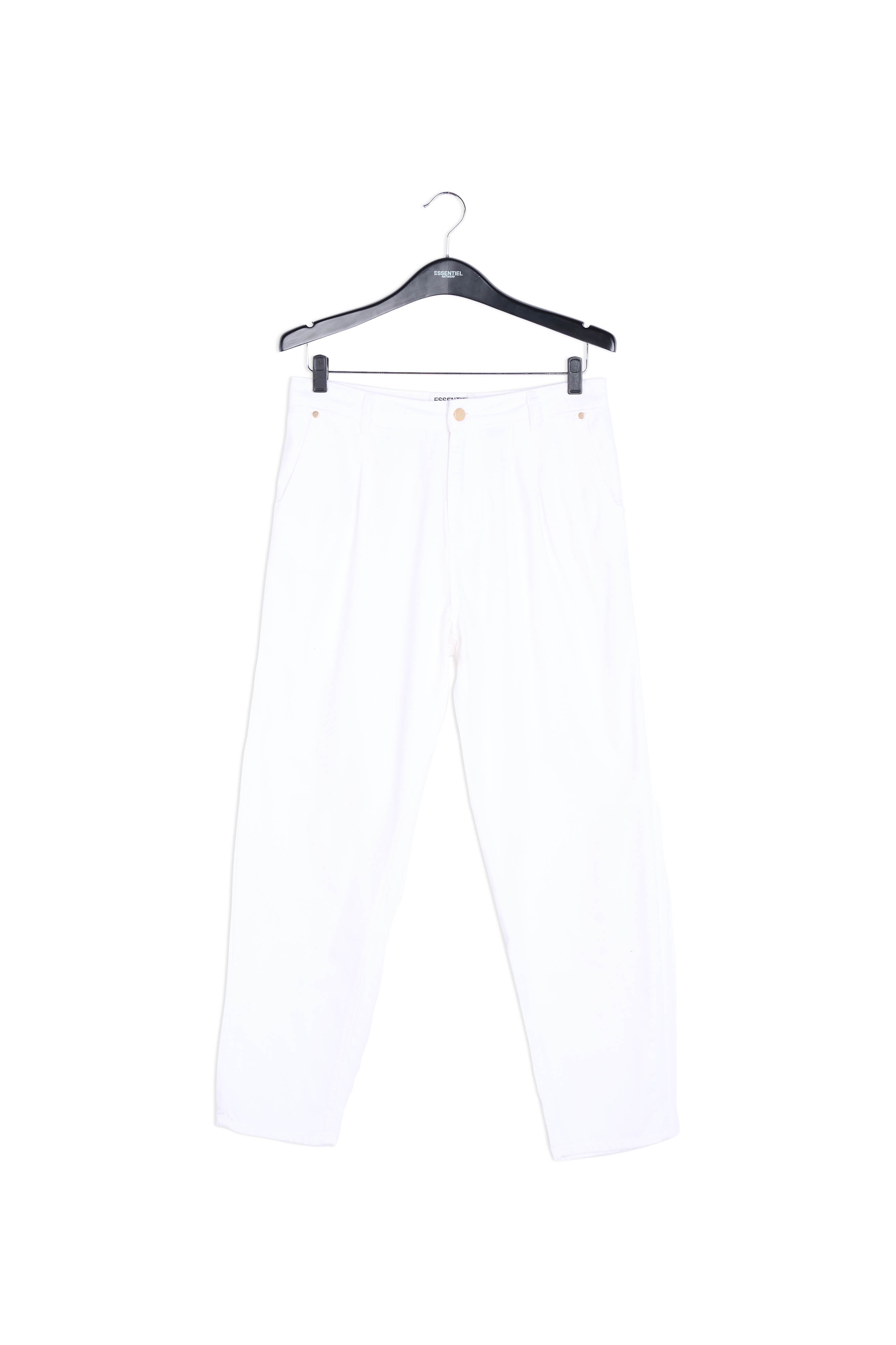 White loose-fit denim pants RE—SSENTIEL | Essentiel second hand