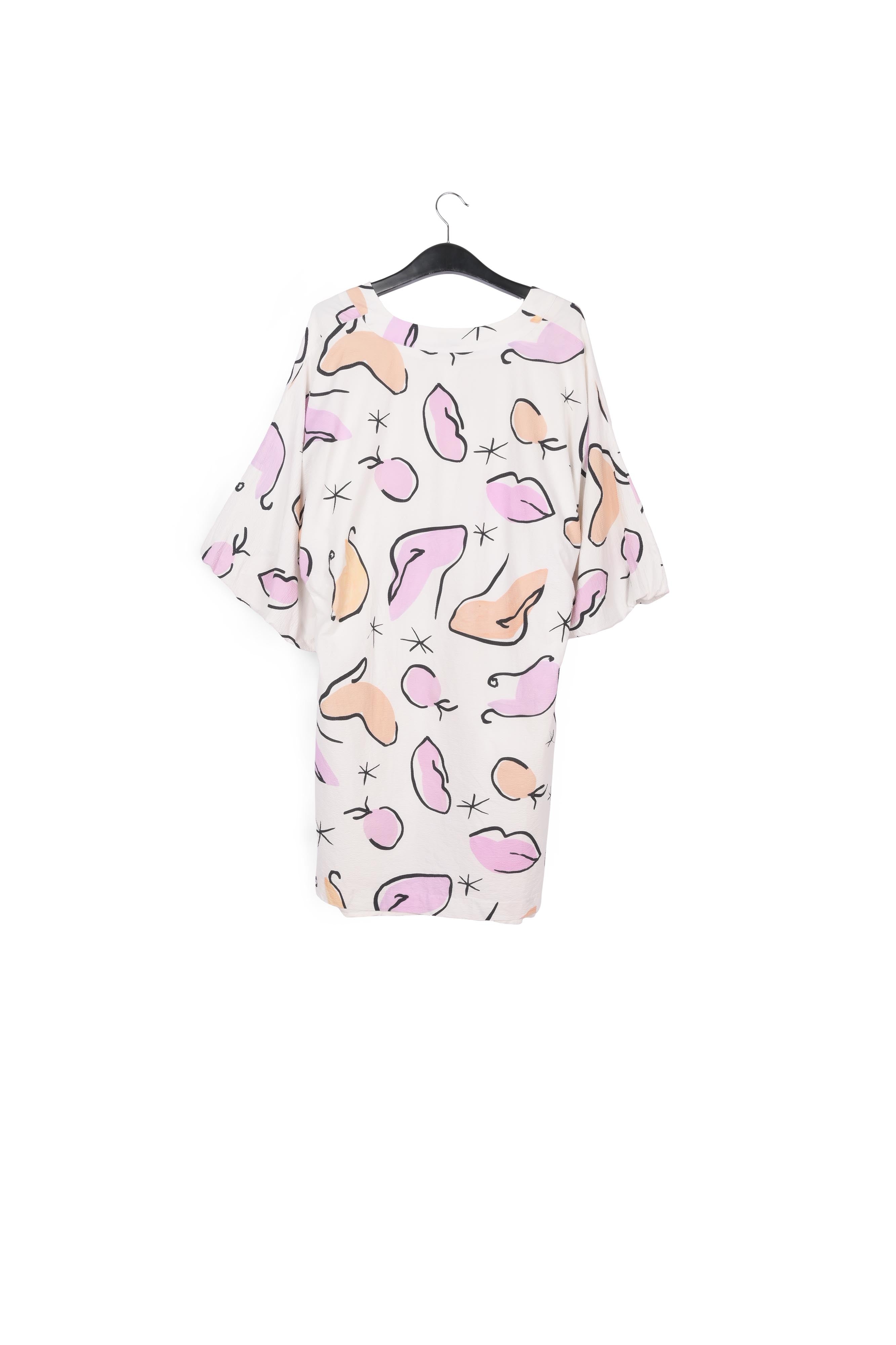 Mini robe blanche à imprimé abstrait RE—SSENTIEL | Essentiel second hand