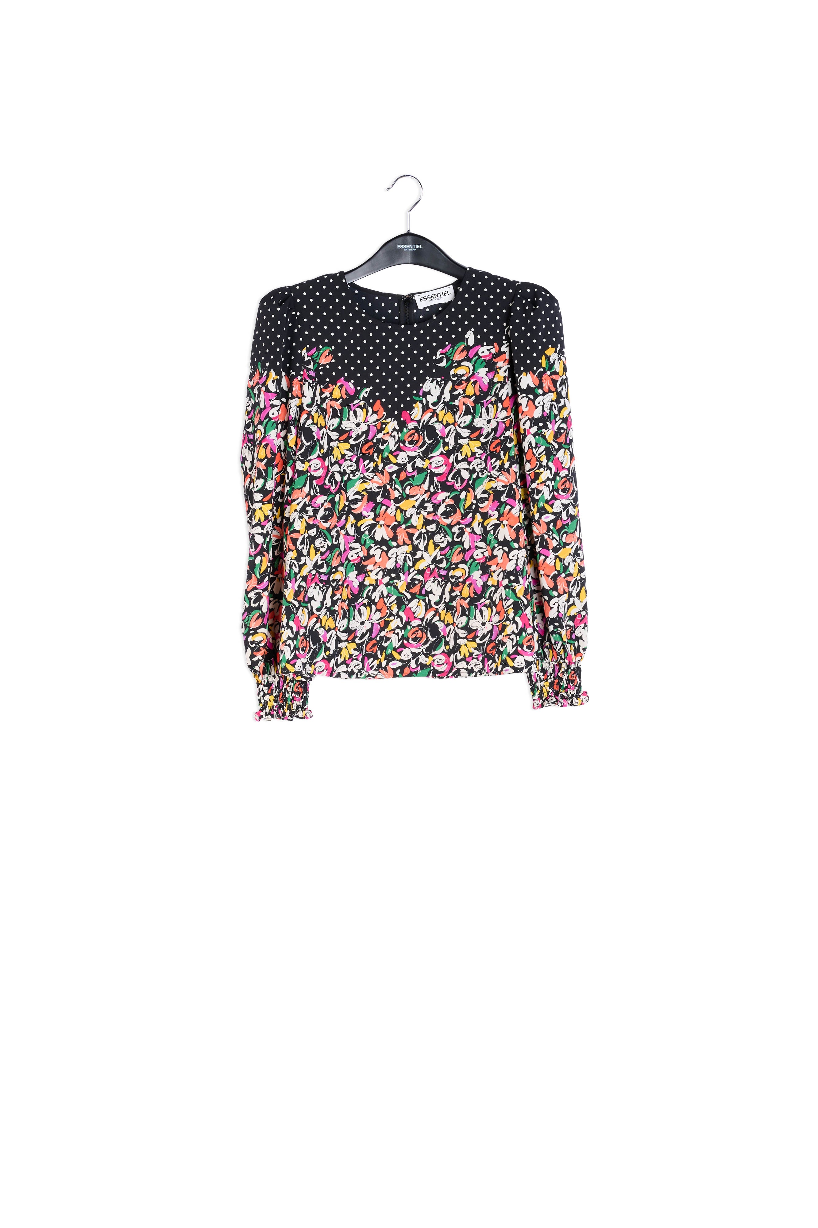 Colorful floral and polka-dot mixed-print top RE—SSENTIEL | Essentiel second hand