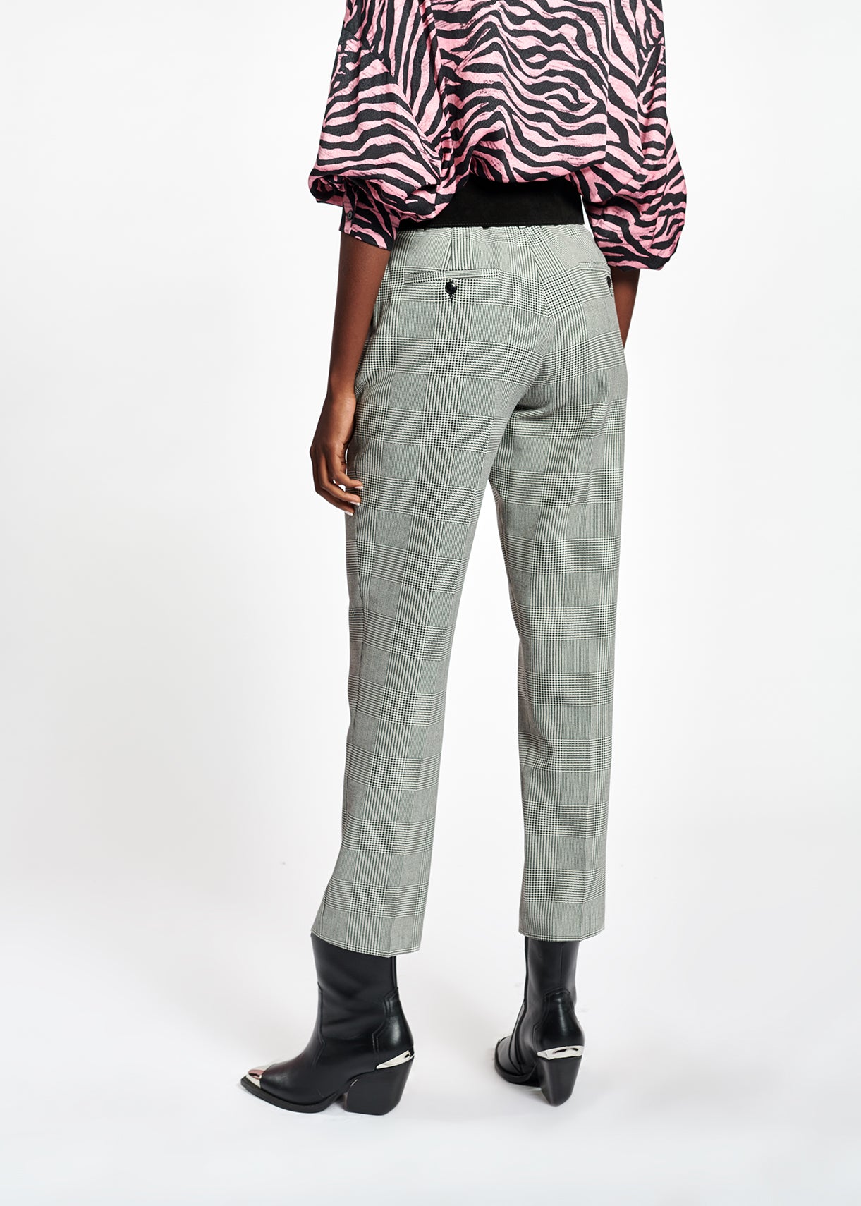 Black and white checked pants RE—SSENTIEL | Essentiel second hand