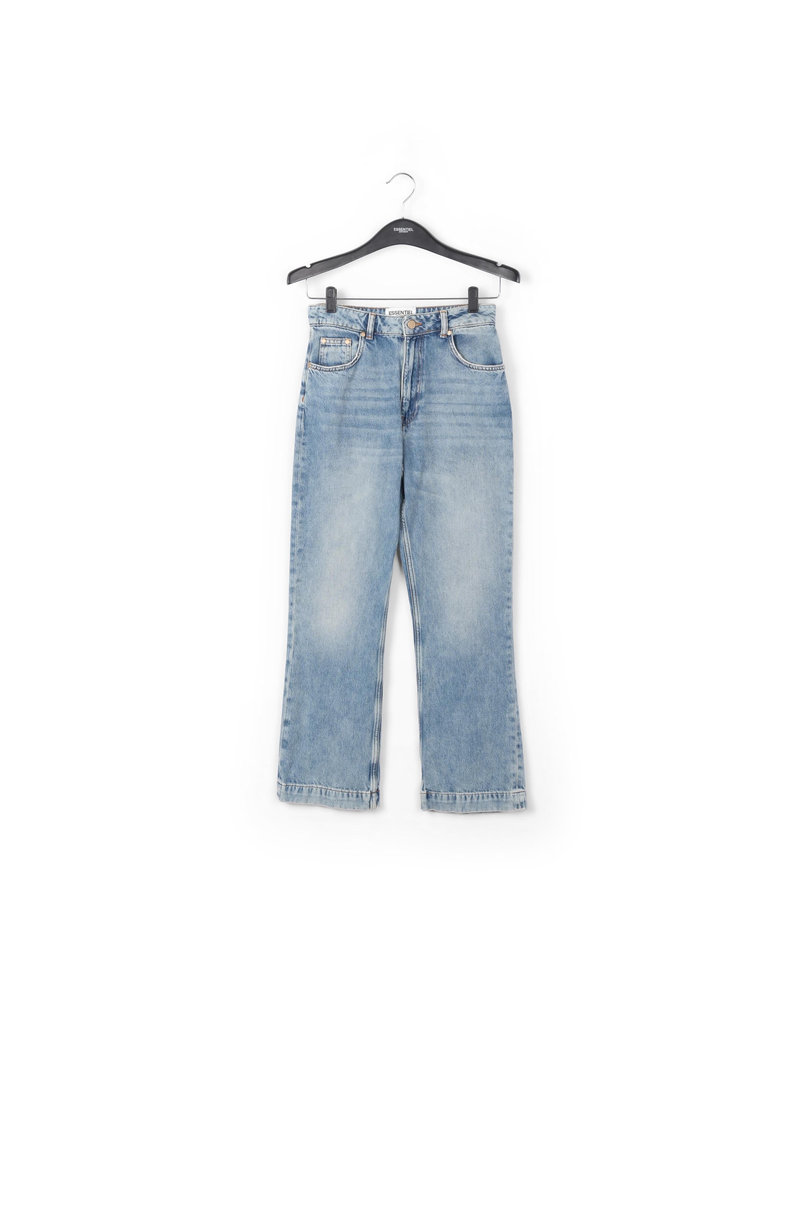 Cropped high-rise blue jeans RE—SSENTIEL | Essentiel second hand