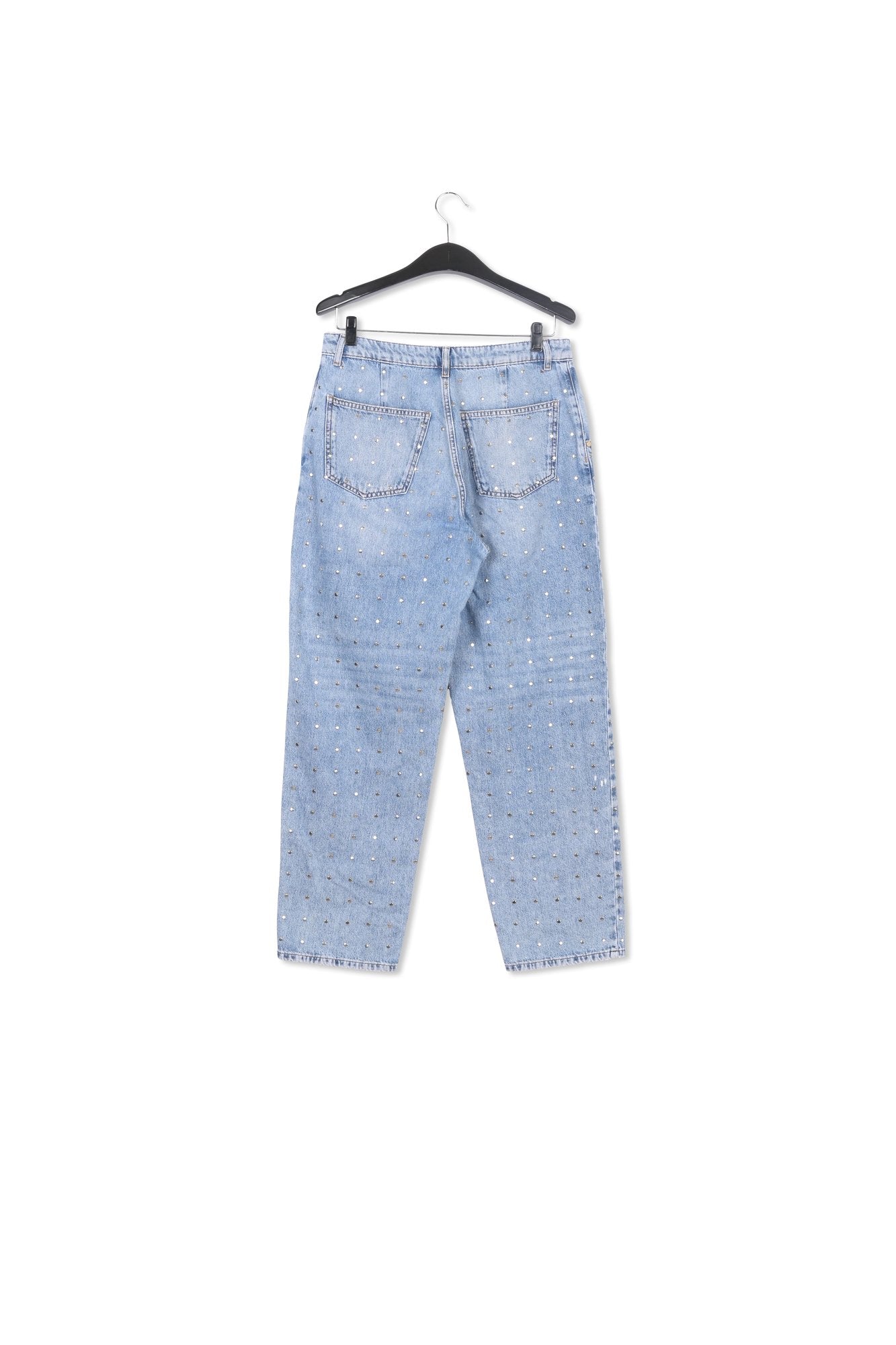 Jean boyfriend bleu à  rivets RE—SSENTIEL | Essentiel second hand