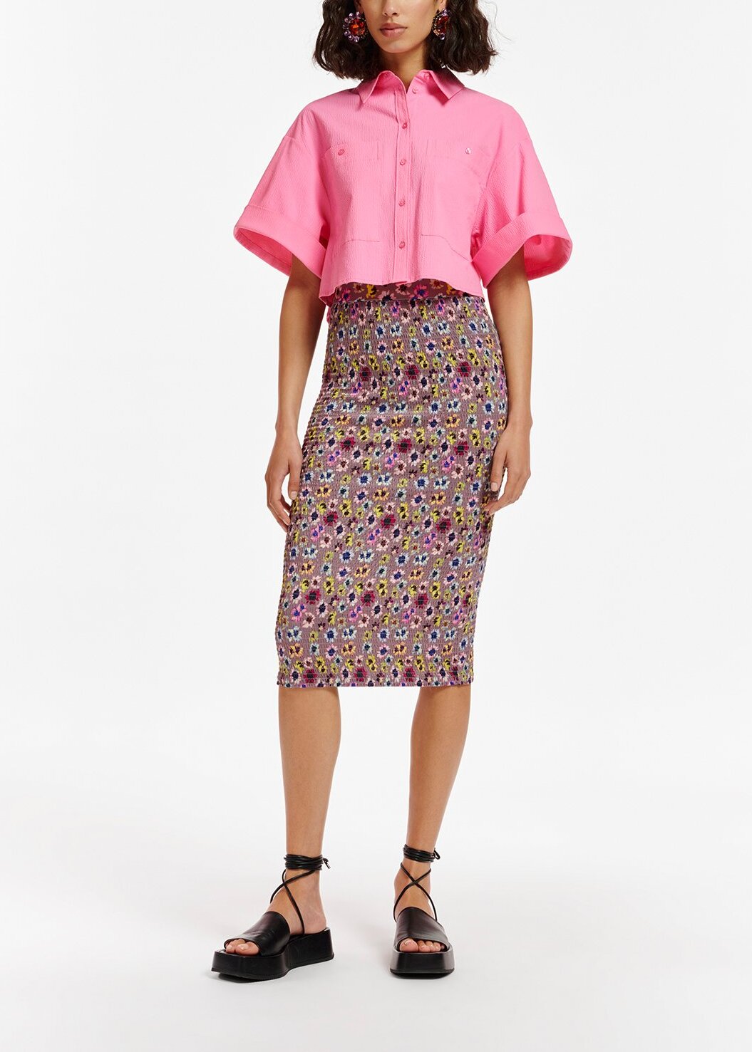 Pink cropped shirt RE—SSENTIEL | Essentiel second hand