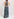 Dark blue floral-print halterneck maxi dress Faume - seconde main