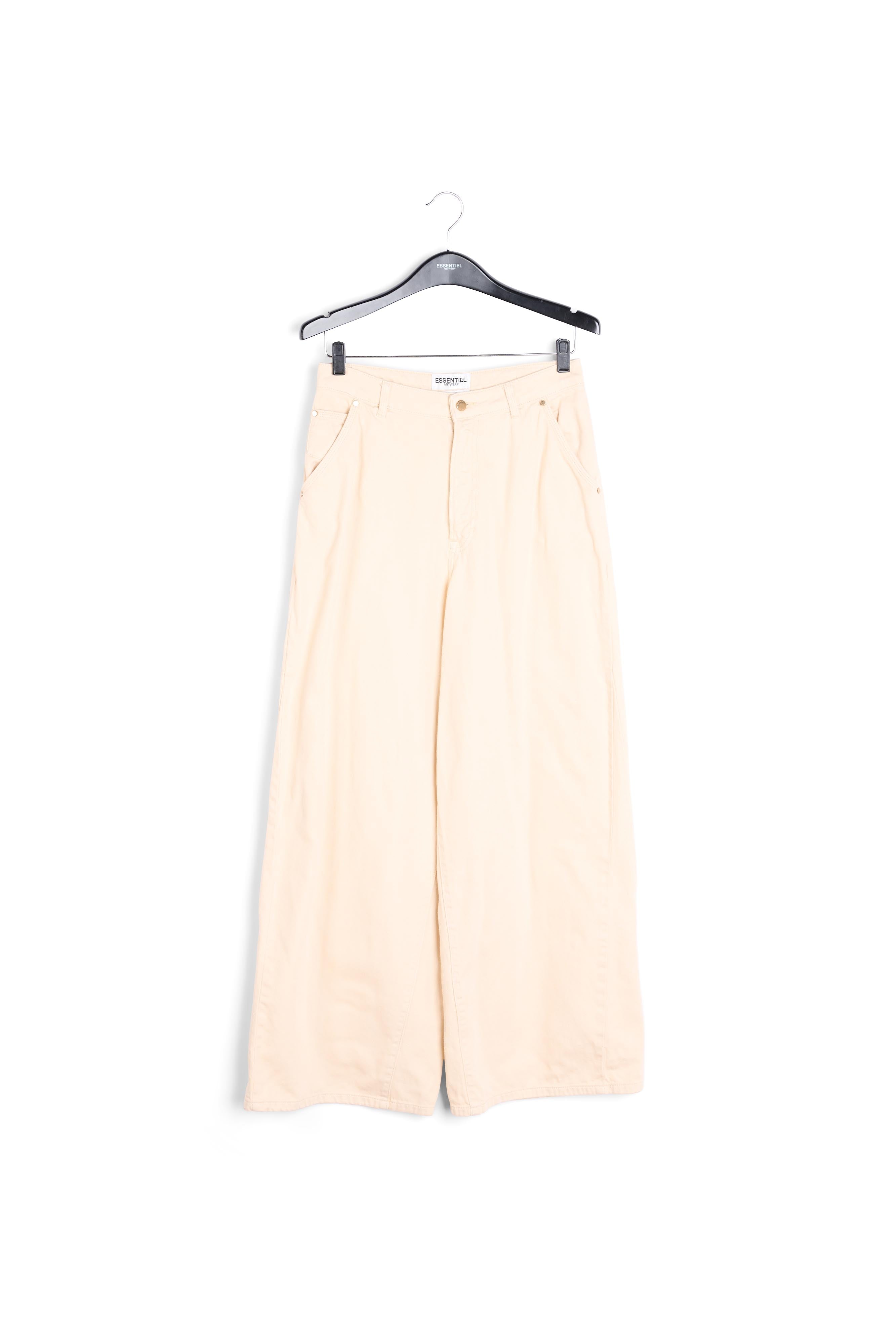 Ecru denim wide-leg jeans RE—SSENTIEL | Essentiel second hand