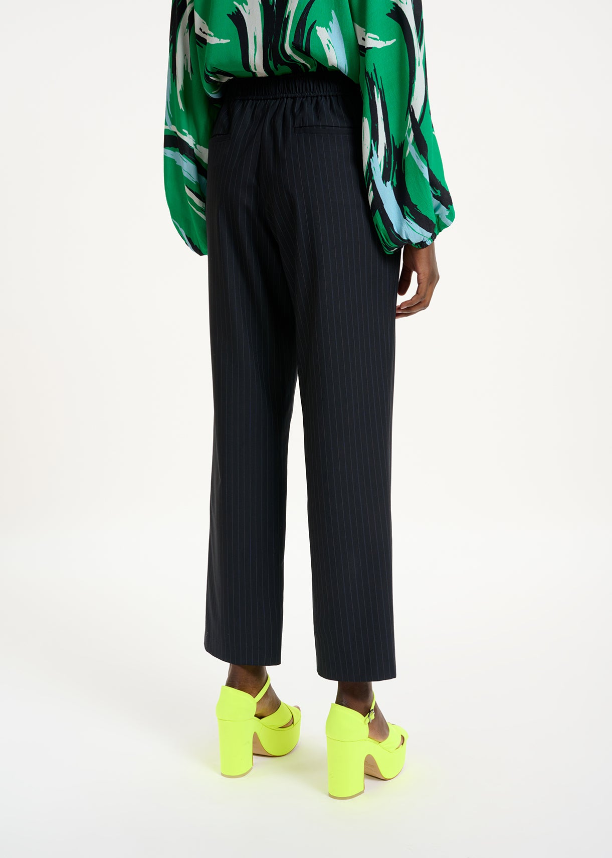 Dark blue pinstriped pants RE—SSENTIEL | Essentiel second hand