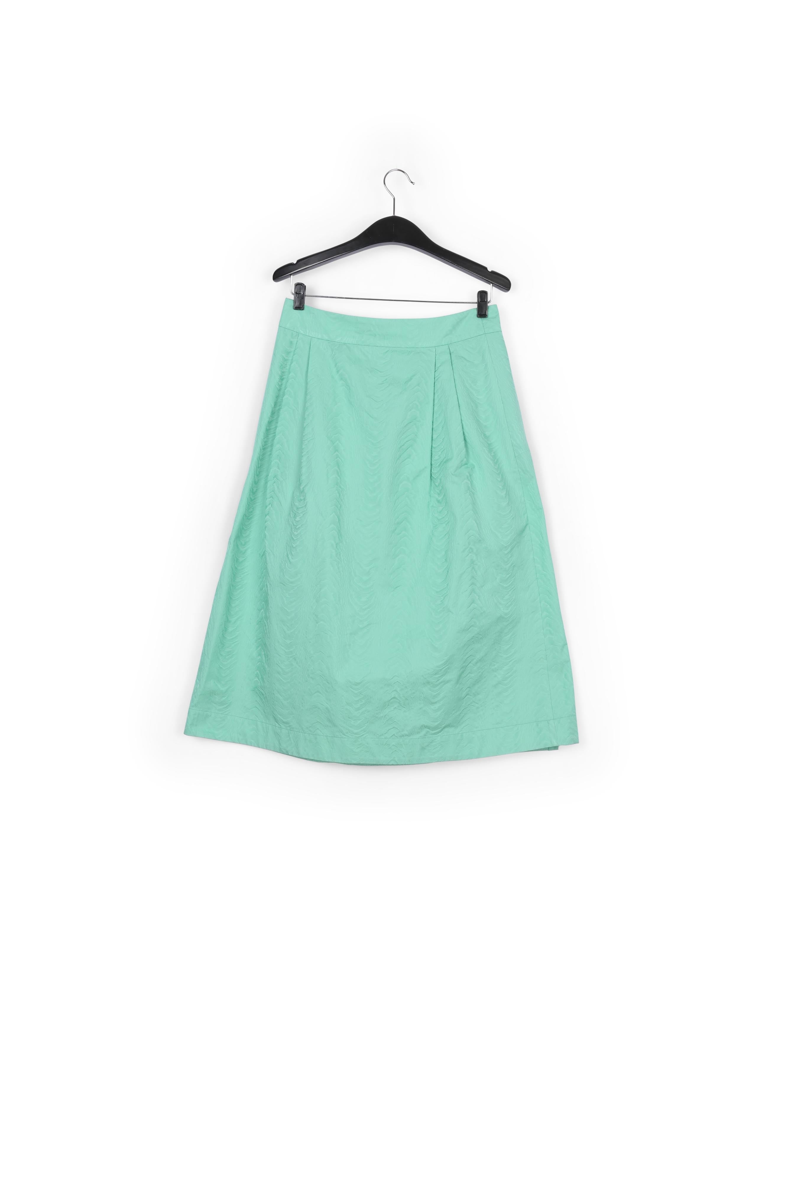 Turquoise jacquard midi-length wrap skirt RE—SSENTIEL | Essentiel second hand