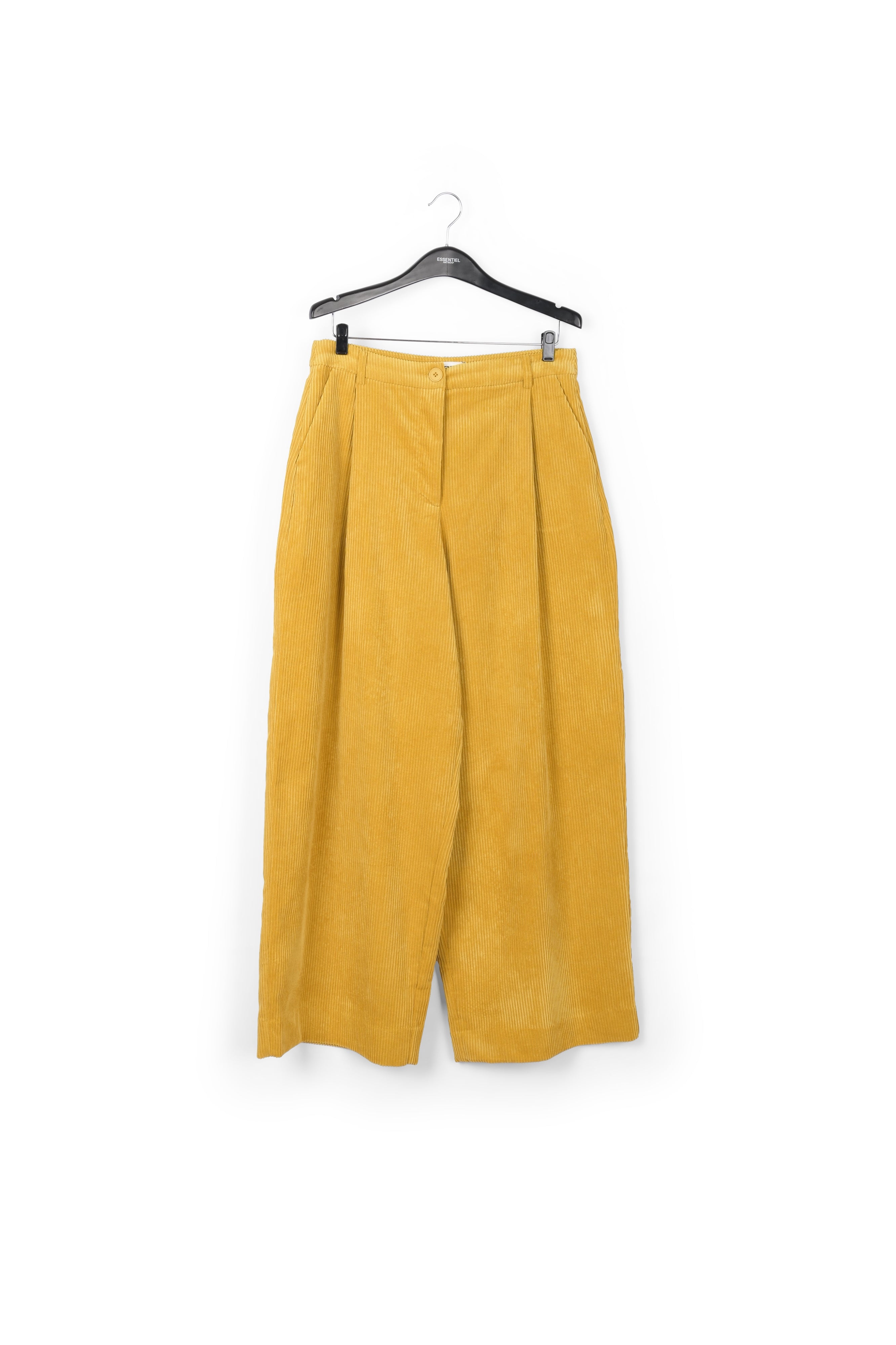 Ochre wide-leg corduroy pants RE—SSENTIEL | Essentiel second hand