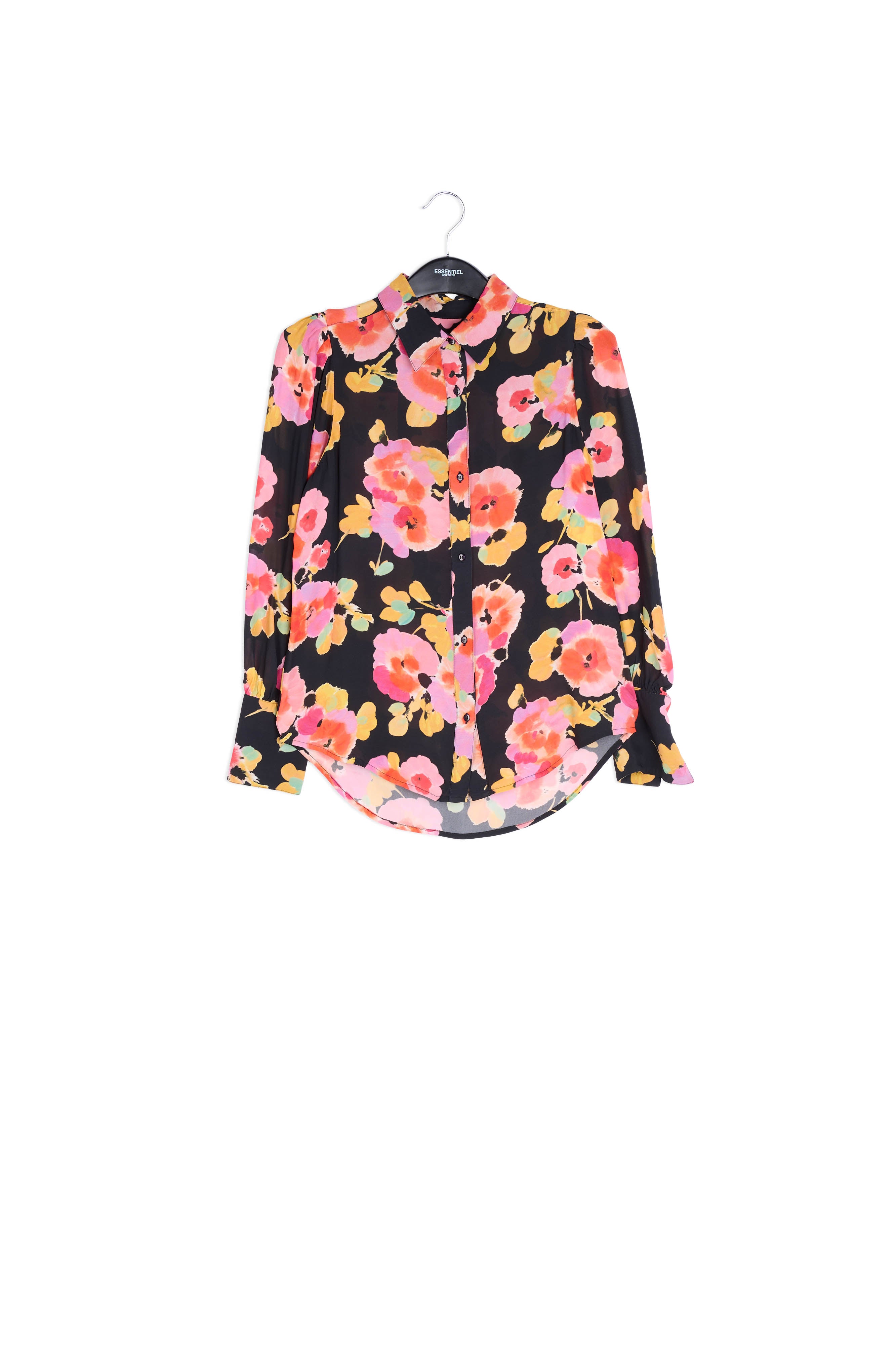 Black floral-print shirt RE—SSENTIEL | Essentiel second hand