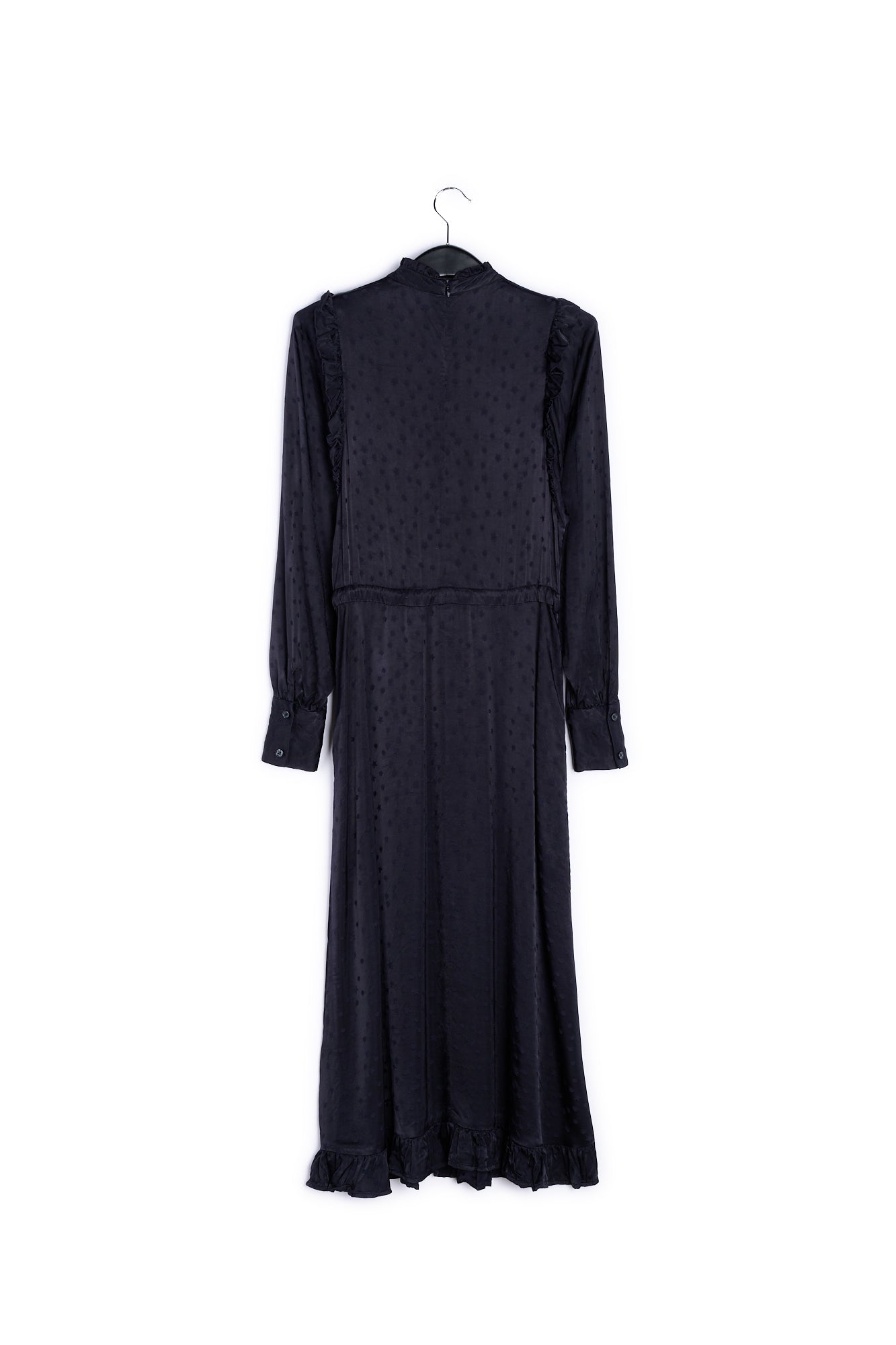 Black jacquard midi dress RE—SSENTIEL | Essentiel second hand