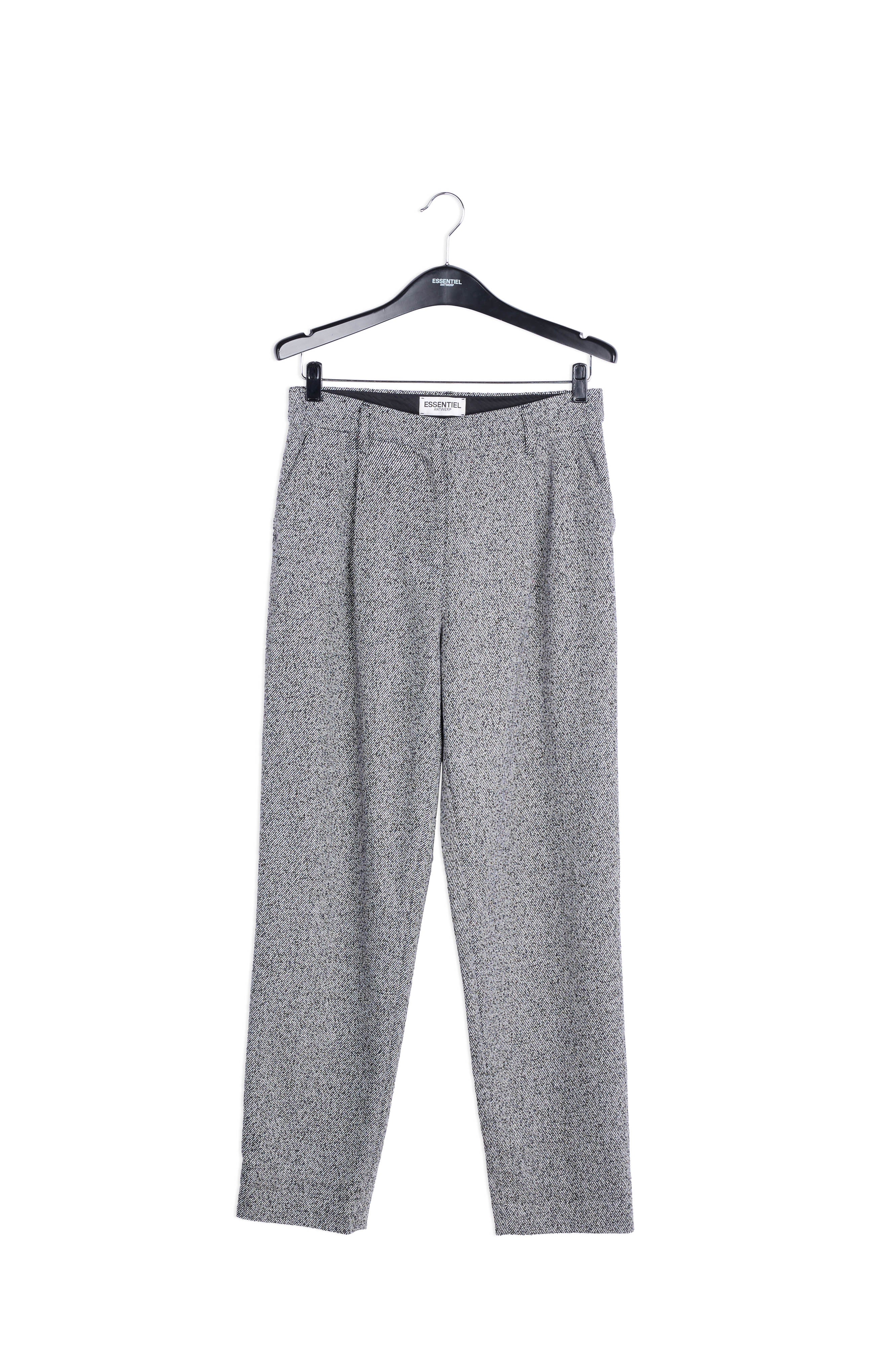 Grey mélange carrot-shaped pants RE—SSENTIEL | Essentiel second hand