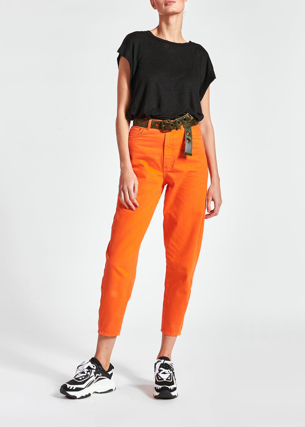 Orange high-waisted loose-fit jeans RE—SSENTIEL | Essentiel second hand
