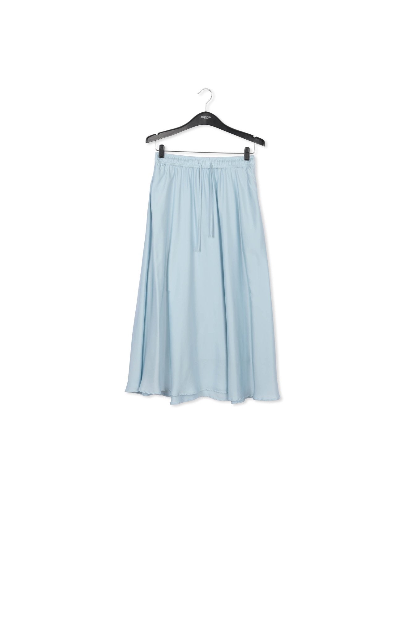 Lichtblauwe midirok met bloemenprint RE—SSENTIEL | Essentiel second hand