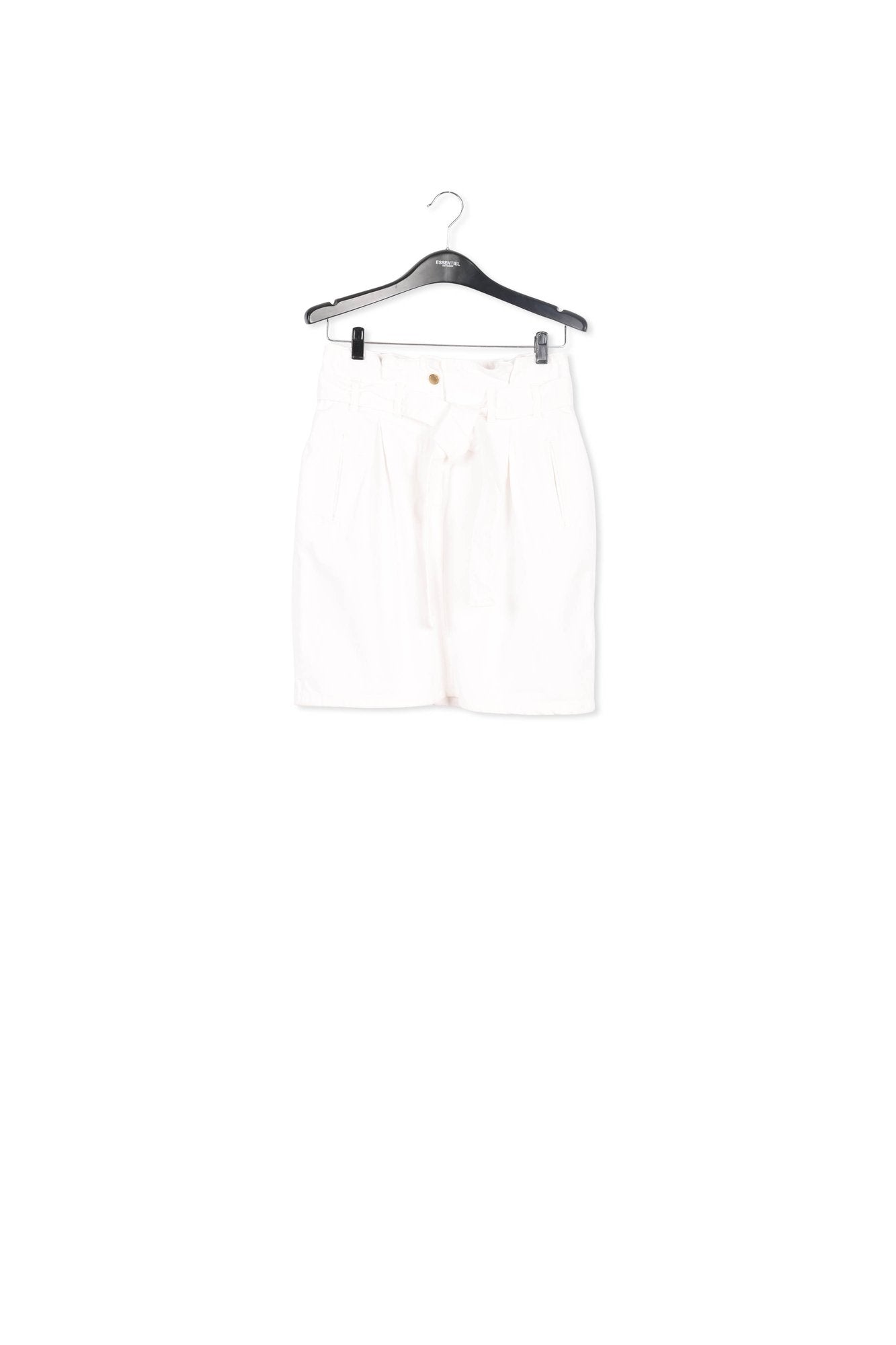 Off-white high-waisted mini skirt RE—SSENTIEL | Essentiel second hand