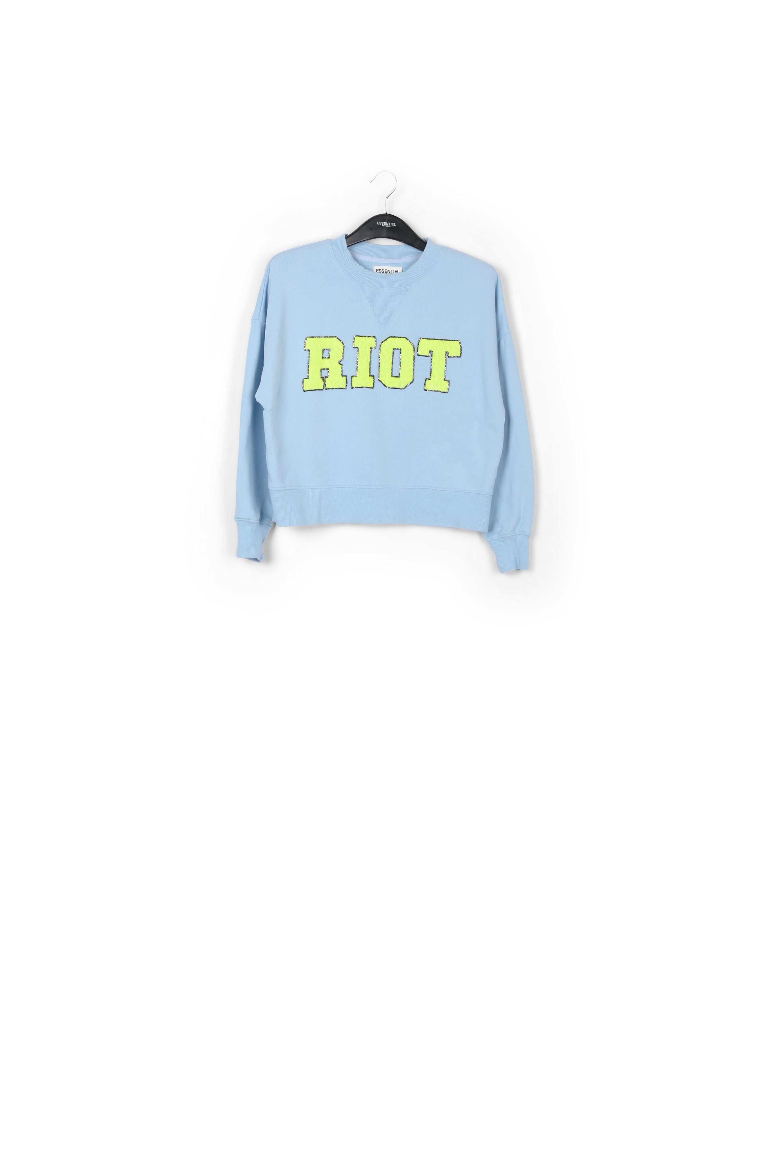 Sweatshirt bleu ciel en coton-jersey 'riot' RE—SSENTIEL | Essentiel second hand