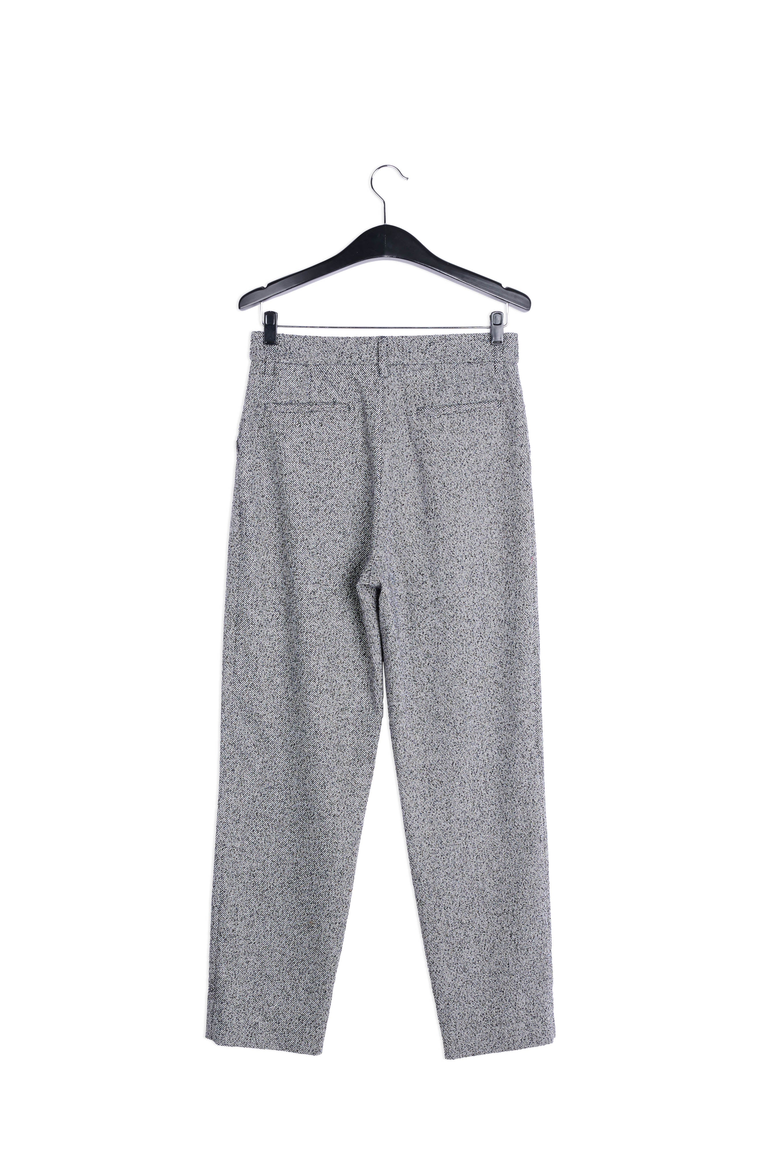 Grey mélange carrot-shaped pants RE—SSENTIEL | Essentiel second hand