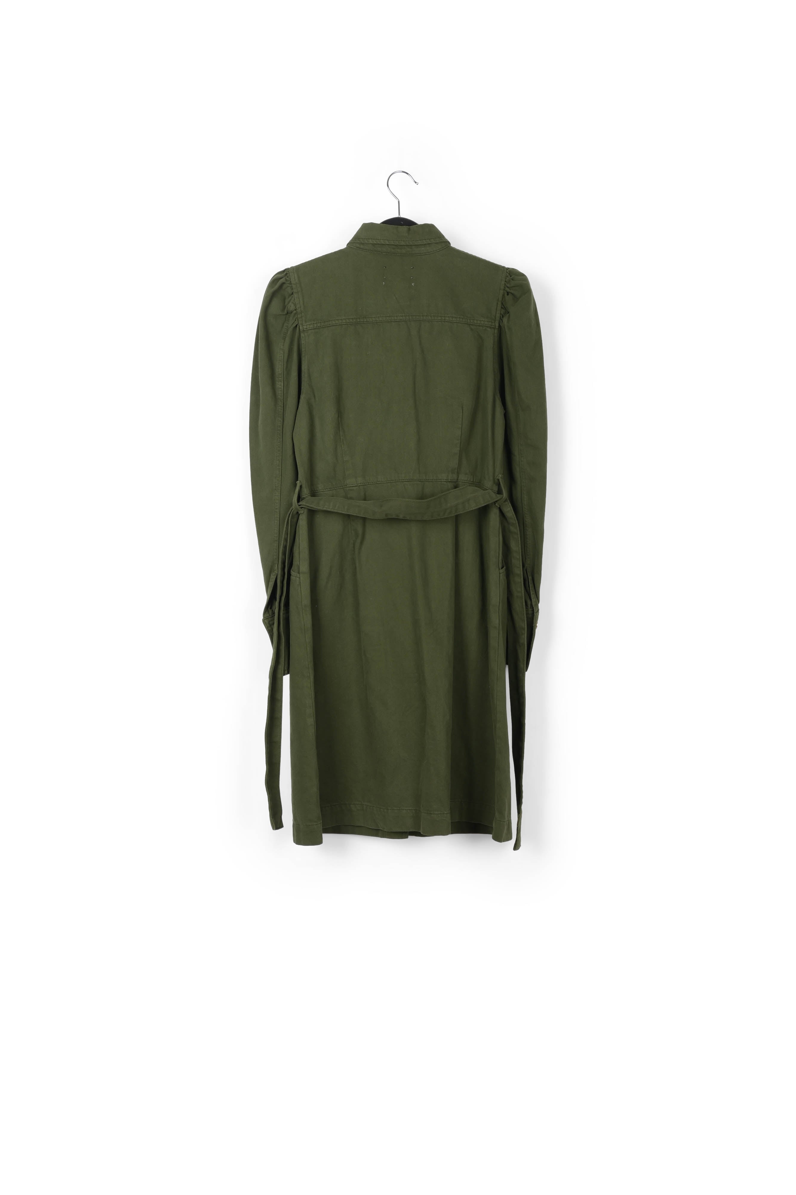 Pine green denim shirt dress RE—SSENTIEL | Essentiel second hand
