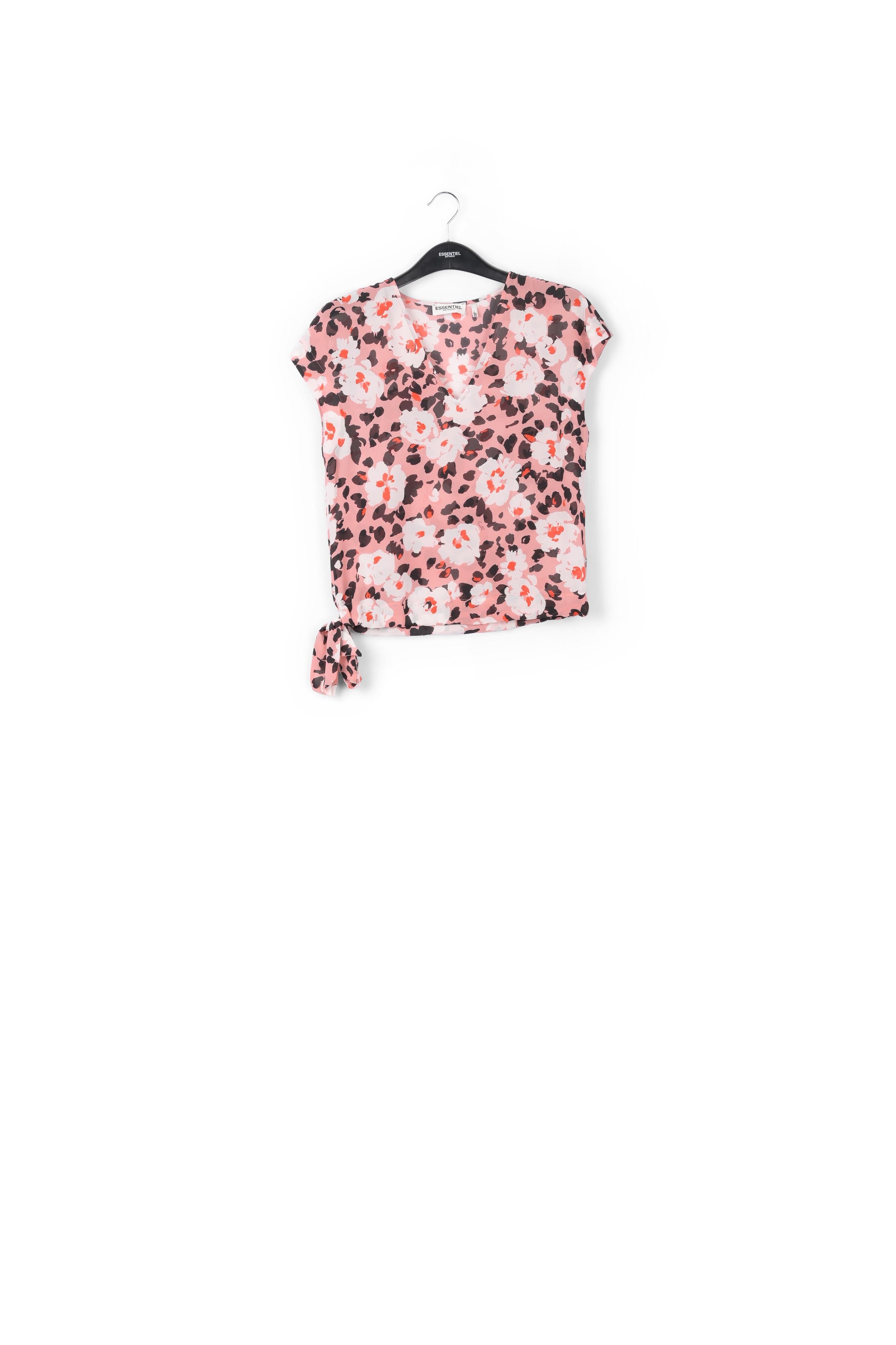 Pink floral-print top RE—SSENTIEL | Essentiel second hand