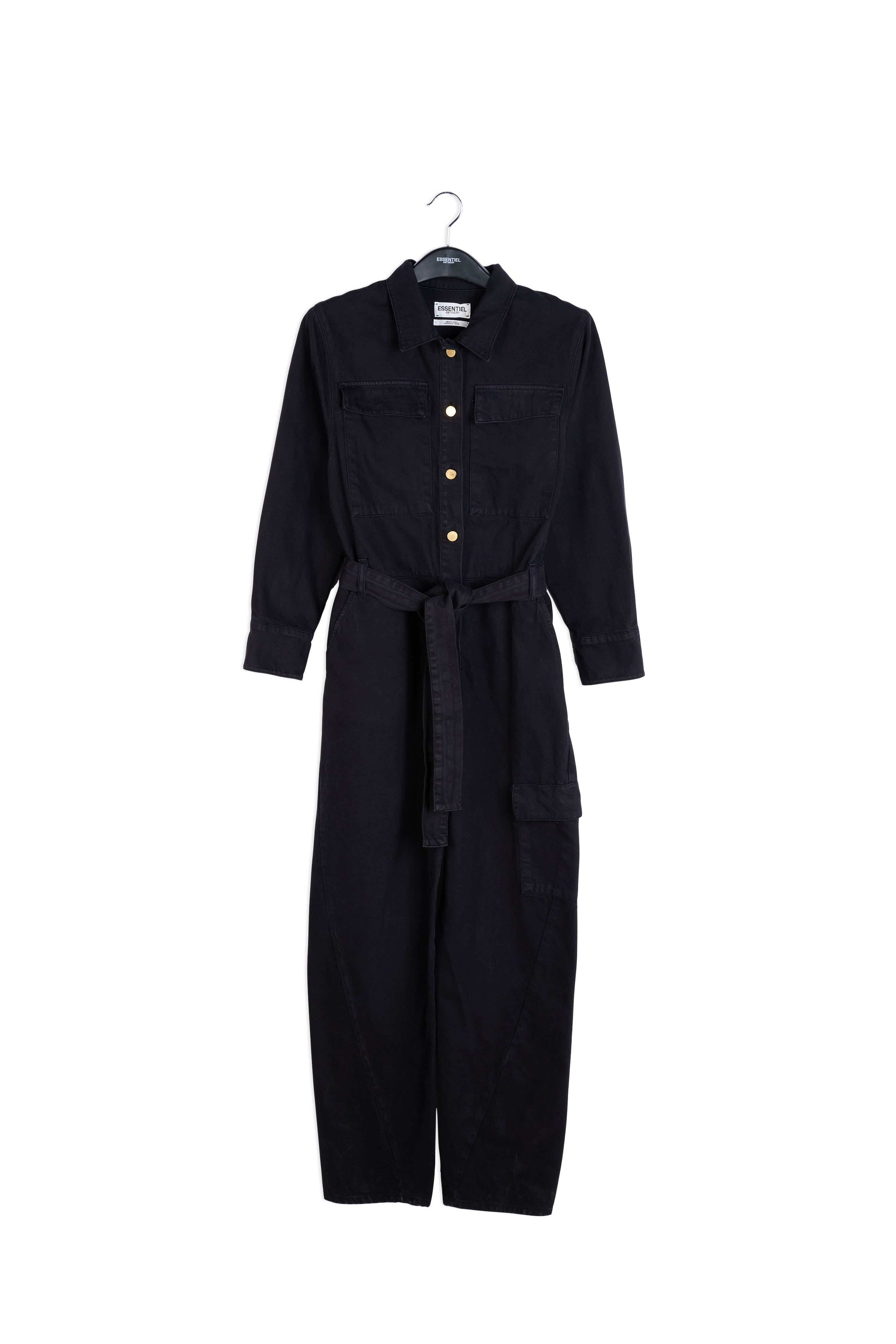 Black denim jumpsuit RE—SSENTIEL | Essentiel second hand