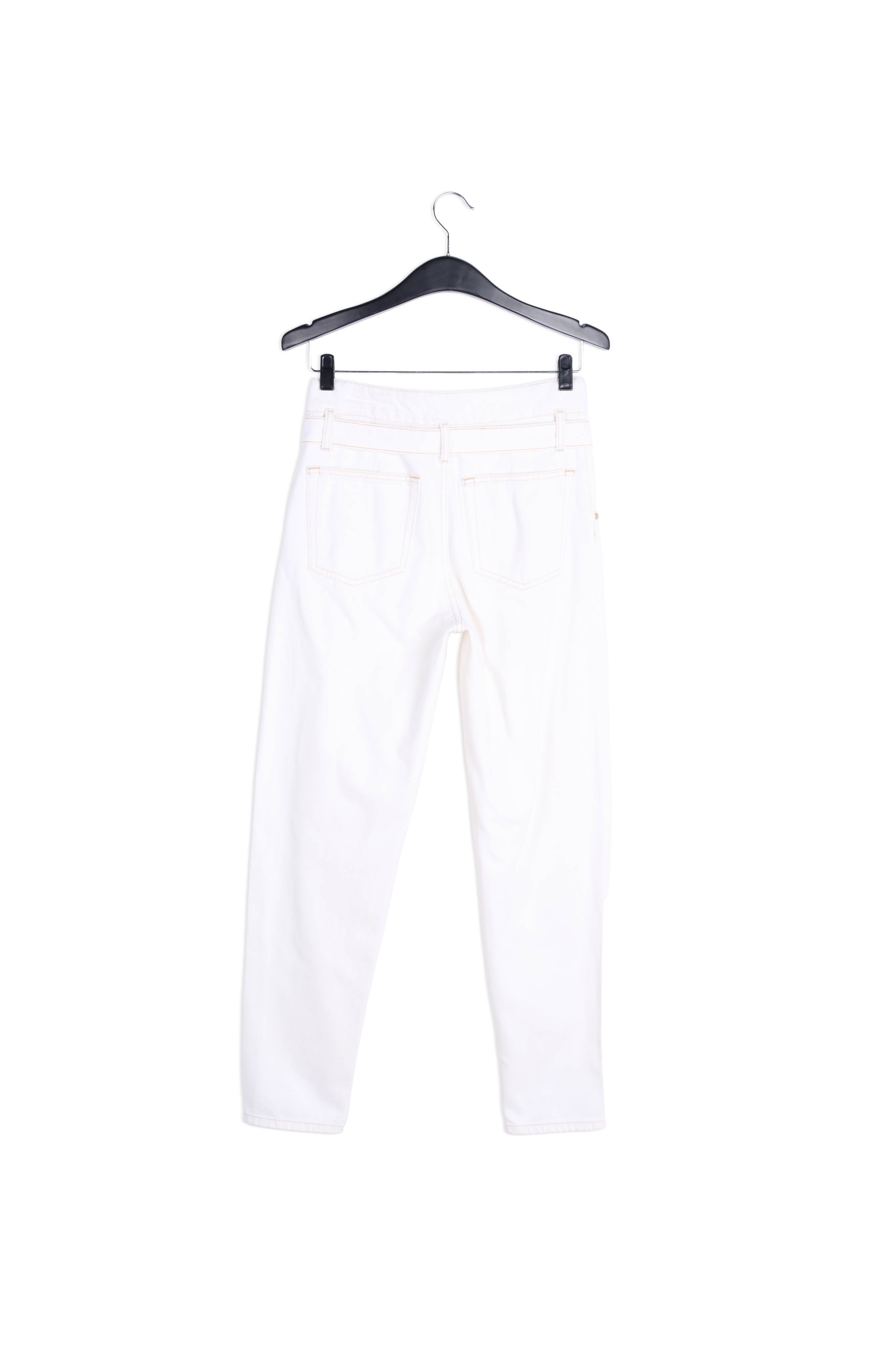 Jean fuselé blanc cassé à taille haute RE—SSENTIEL | Essentiel second hand