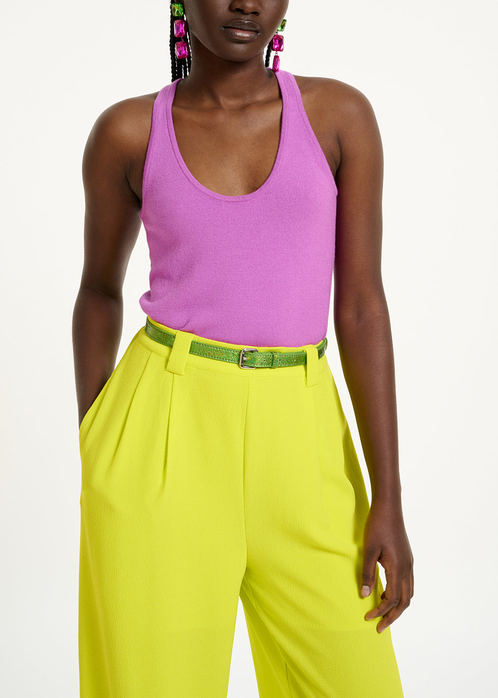 Débardeur pourpre en tricot fin RE—SSENTIEL | Essentiel second hand