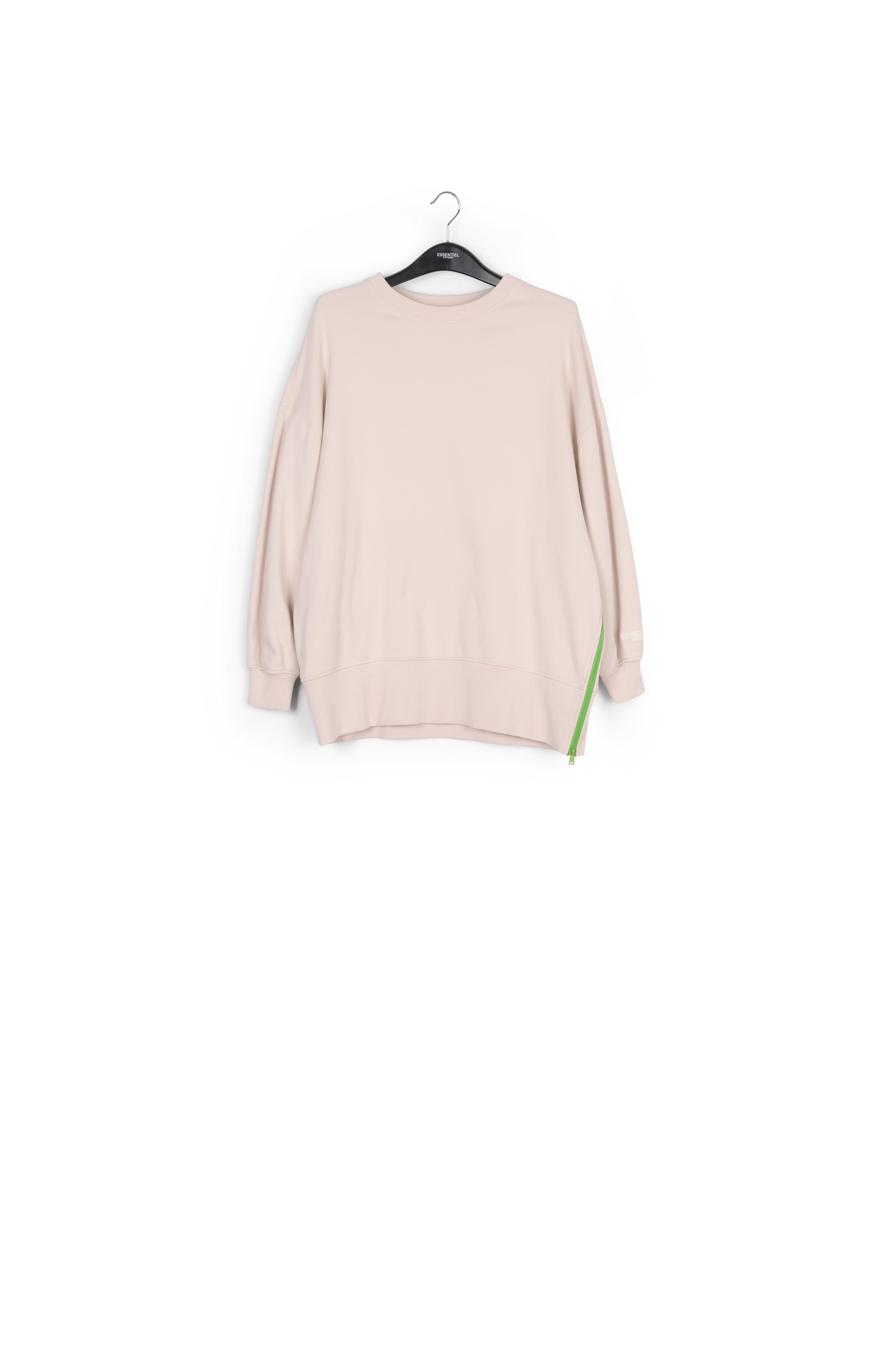 Sweat boxy en coton bio blanc cassé RE—SSENTIEL | Essentiel second hand