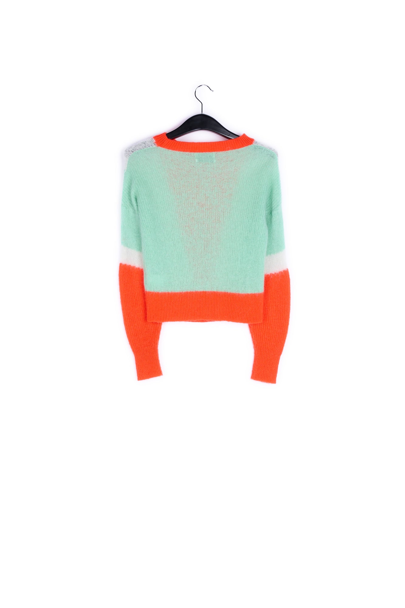 Orange, off-white and mint green mohair-blend sweater RE—SSENTIEL | Essentiel second hand