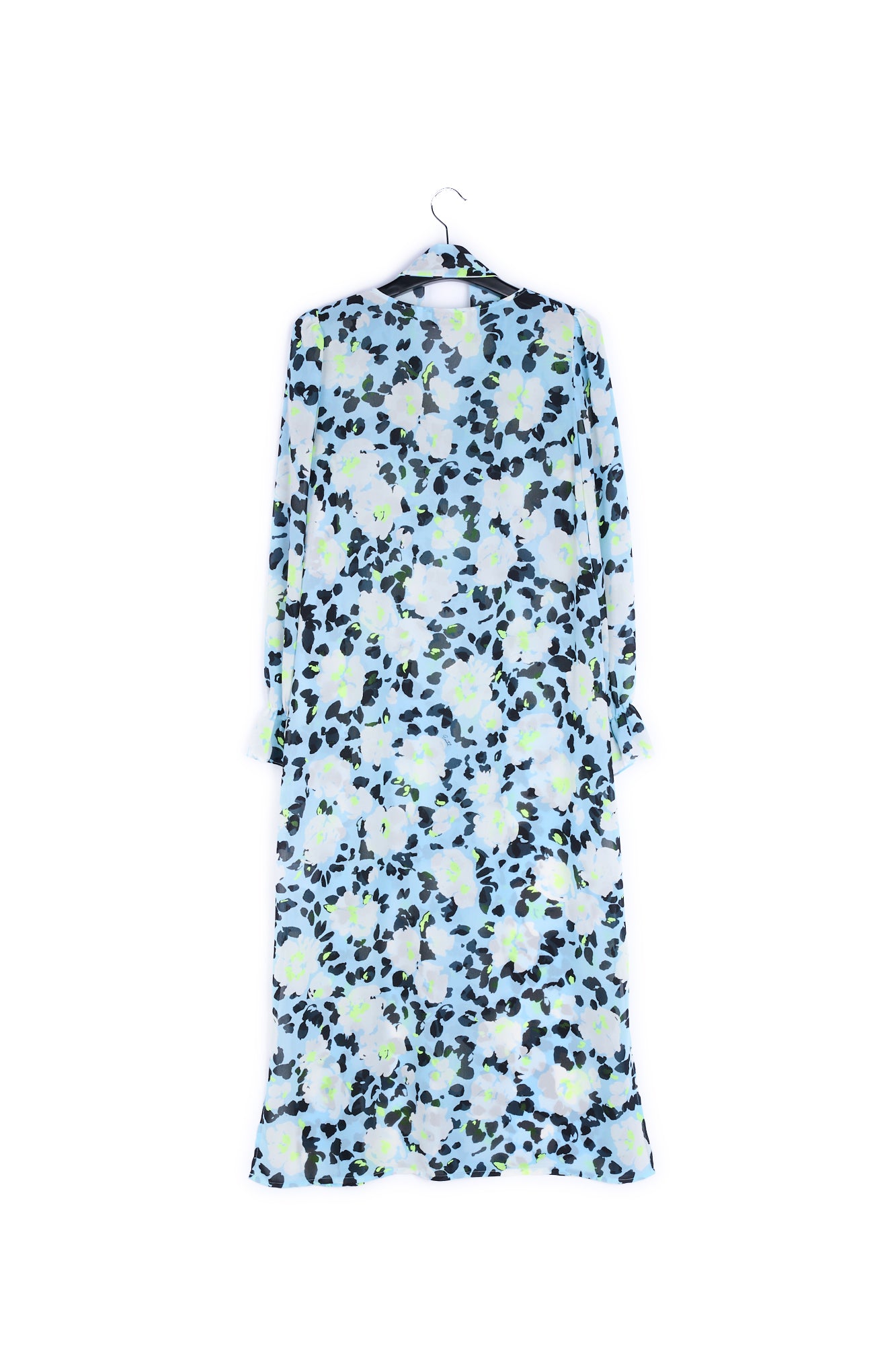 Light blue floral-print belted midi dress RE—SSENTIEL | Essentiel second hand