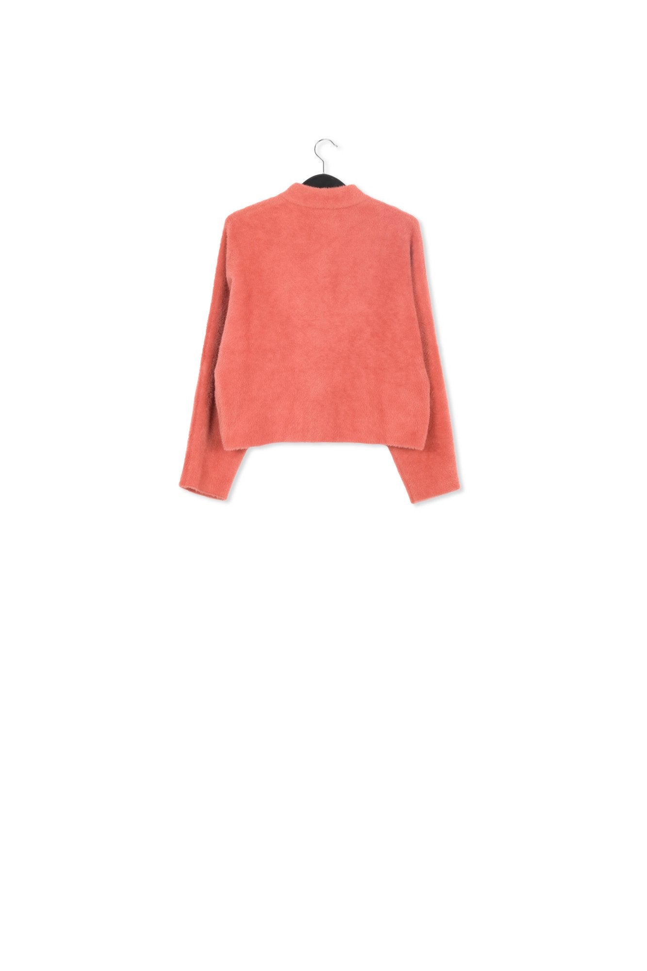 Brown fuzzy knitted cardigan RE—SSENTIEL | Essentiel second hand