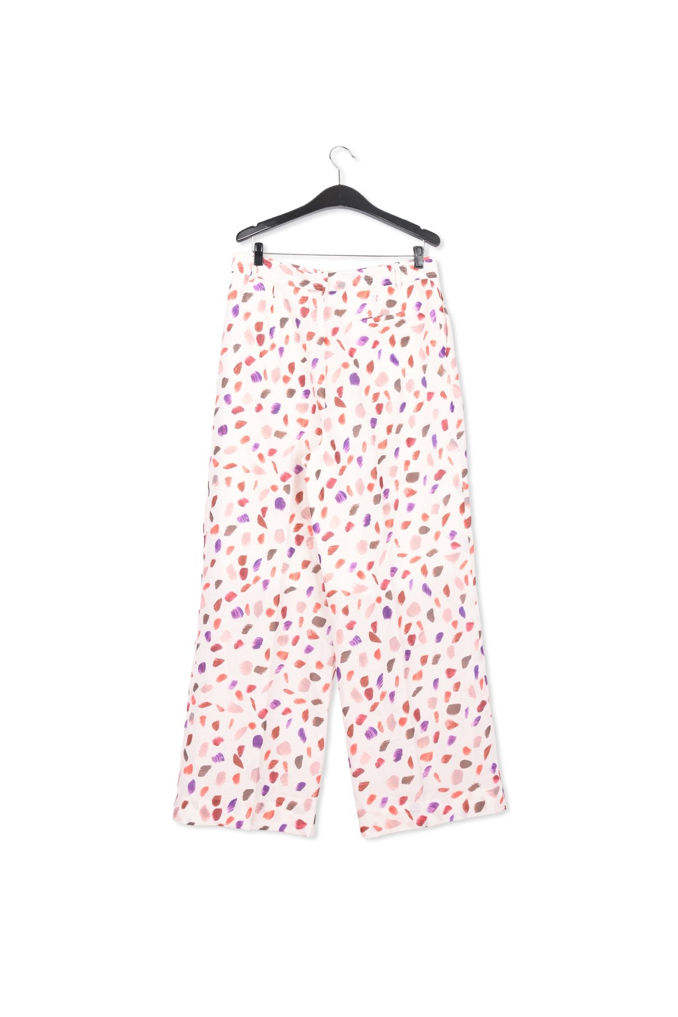 Off-white wide-leg with abstract print RE—SSENTIEL | Essentiel second hand