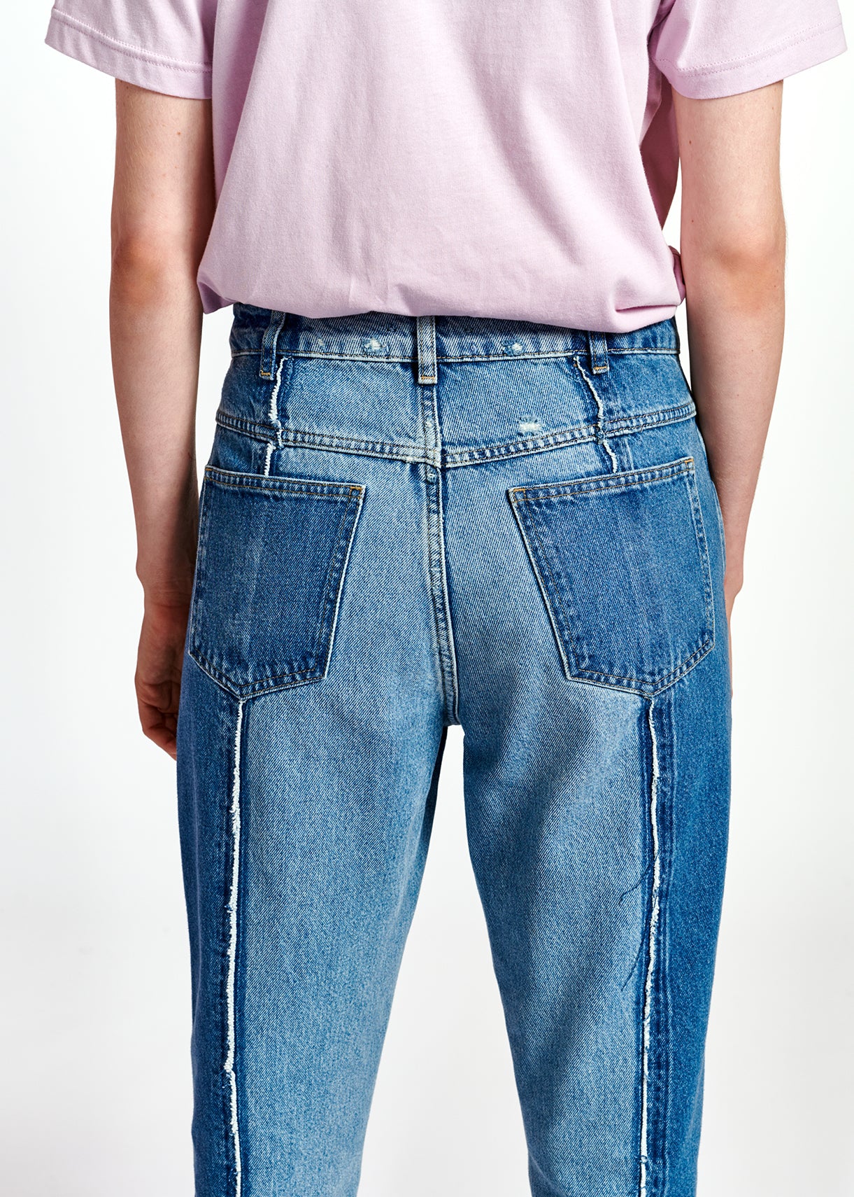 Jean boyfriend bicolore effiloché RE—SSENTIEL | Essentiel second hand