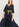 Robe maxi portefeuille bleu foncé à pois Faume - seconde main