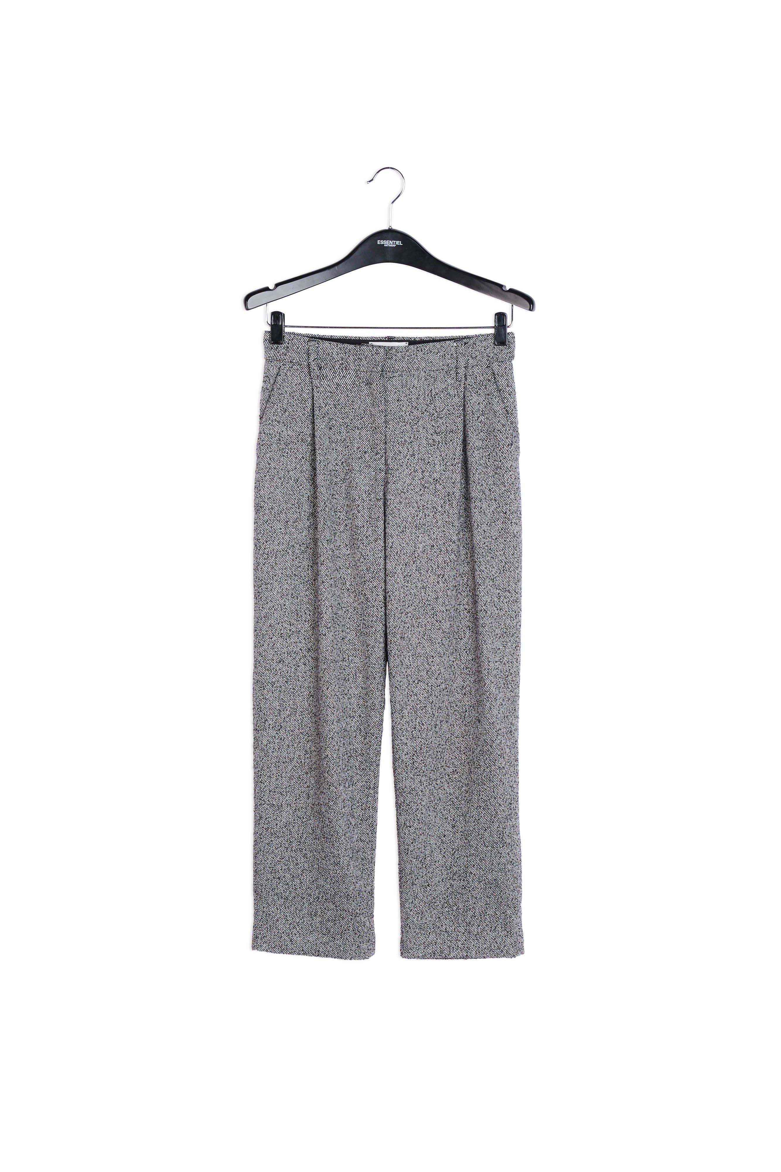 Grey mélange carrot-shaped pants RE—SSENTIEL | Essentiel second hand