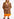Bruin oversized vest met ruitjes Faume - seconde main