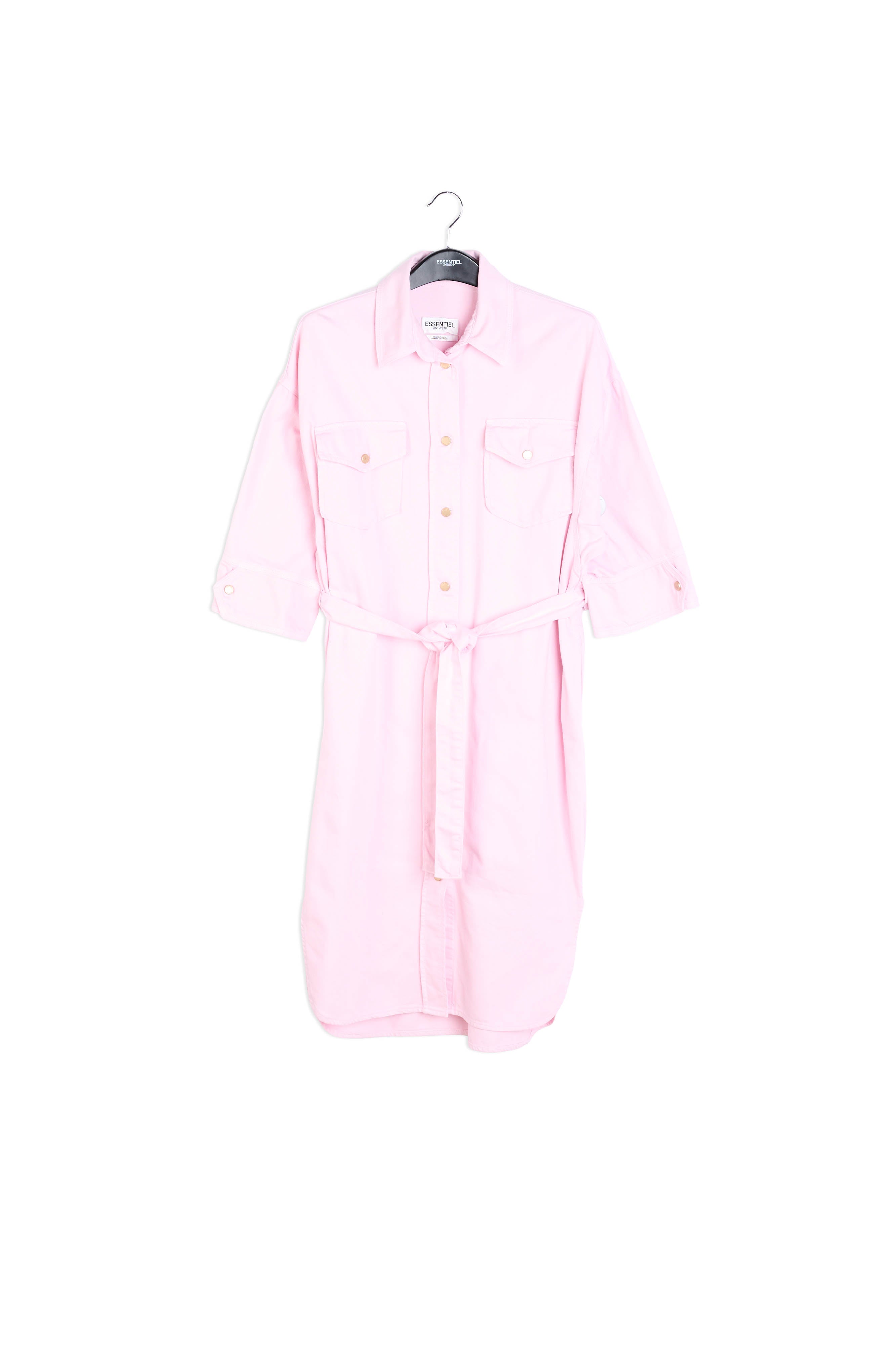 Light pink denim shirt dress RE—SSENTIEL | Essentiel second hand
