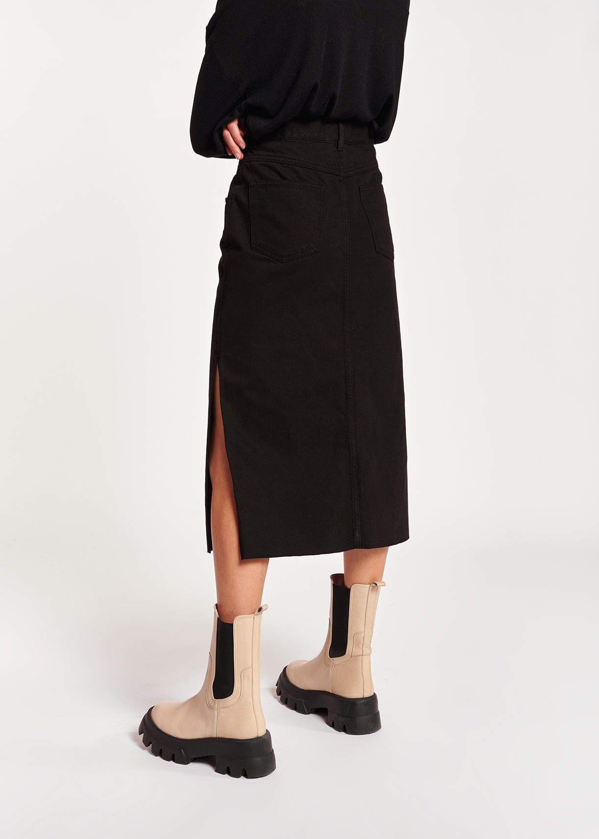 Black high-waisted pencil skirt RE—SSENTIEL | Essentiel second hand