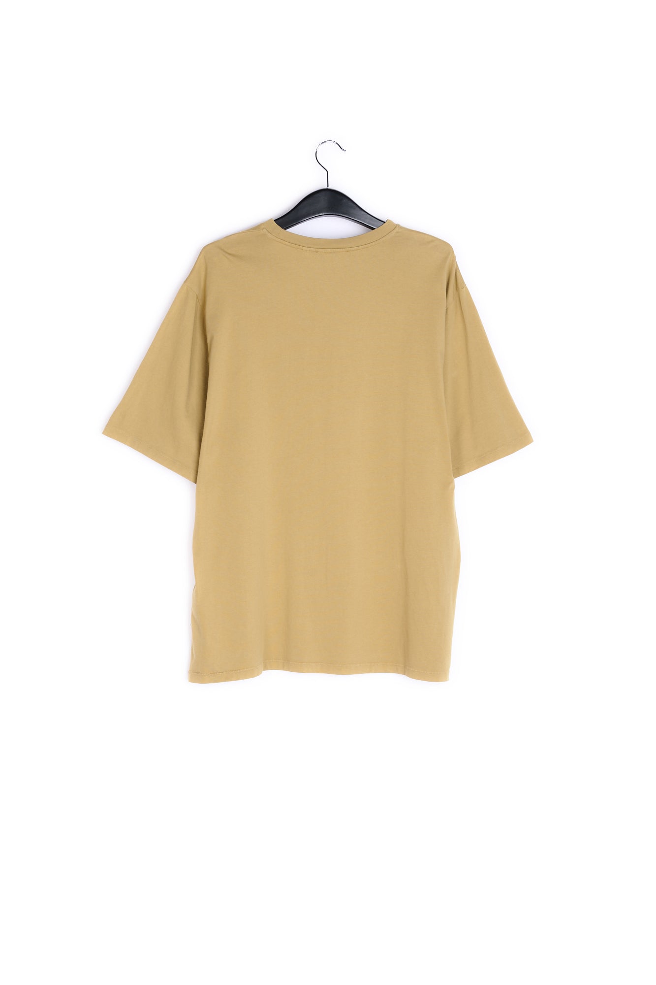 Olive green blurred slogan cotton-jersey oversized t-shirt RE—SSENTIEL | Essentiel second hand