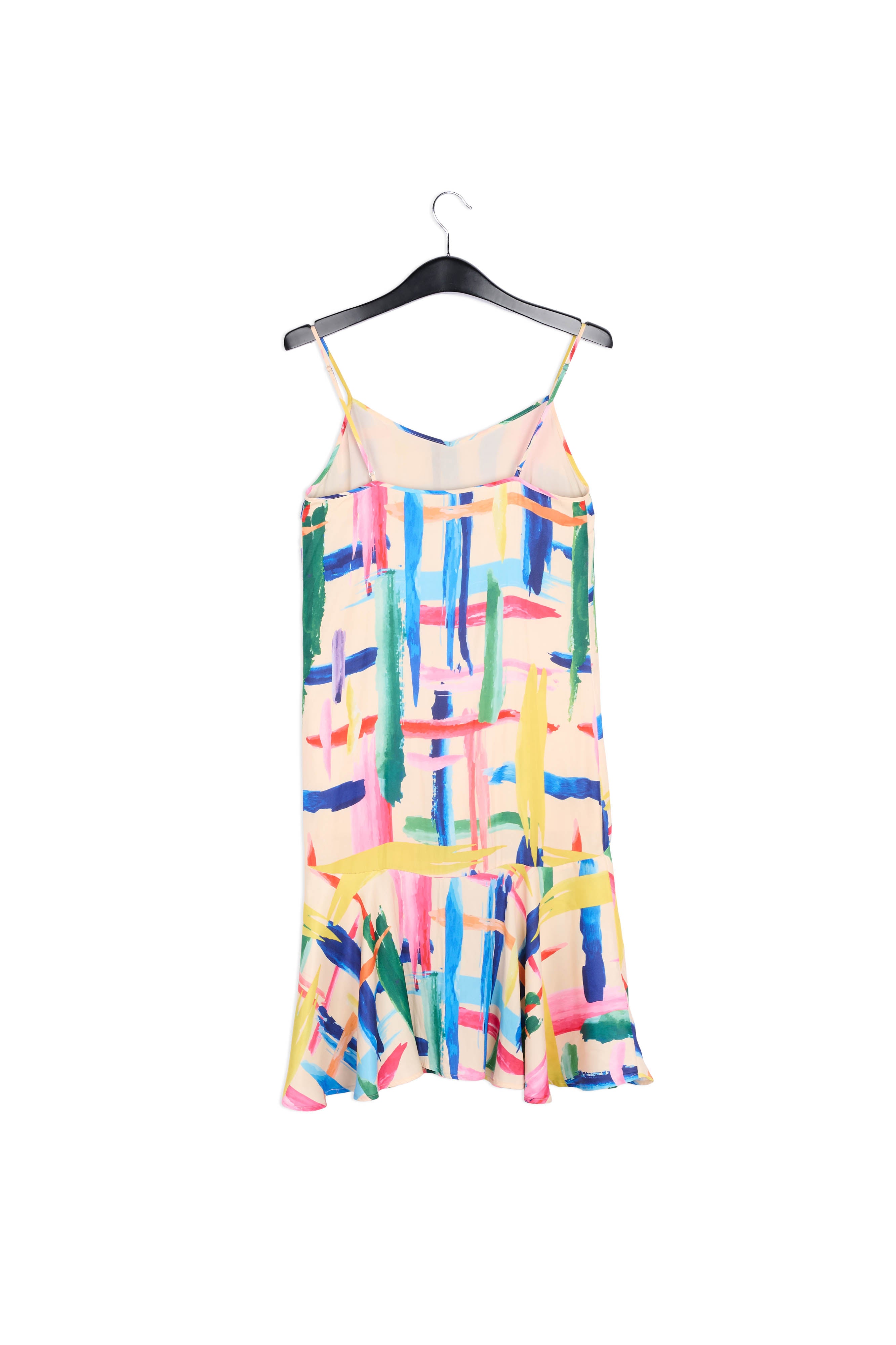 Multicolored graphic striped midi dress RE—SSENTIEL | Essentiel second hand
