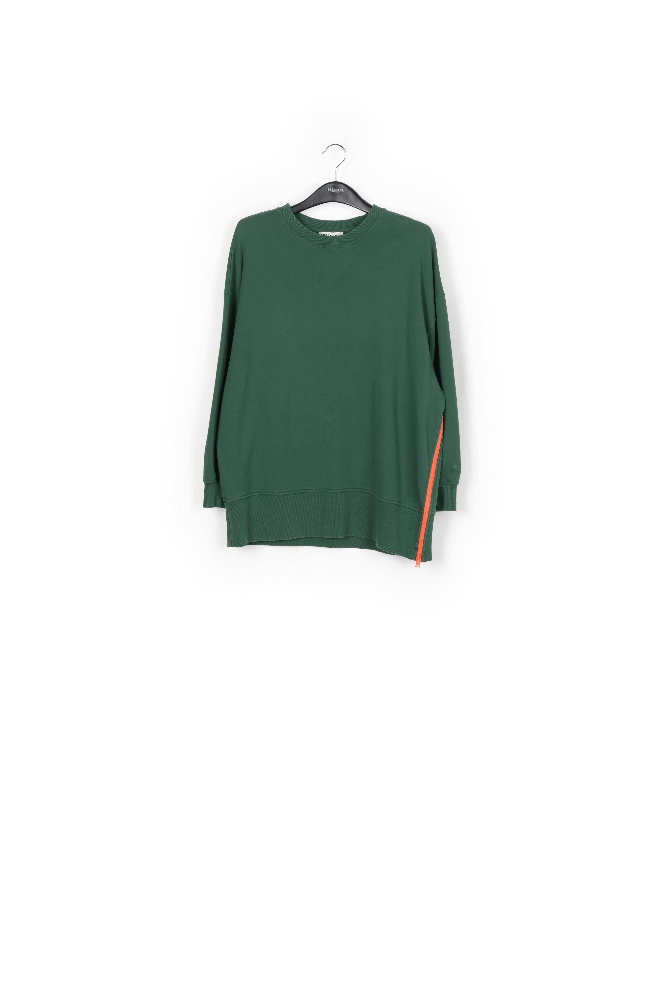 Sweat boxy en coton bio vert foncé RE—SSENTIEL | Essentiel second hand