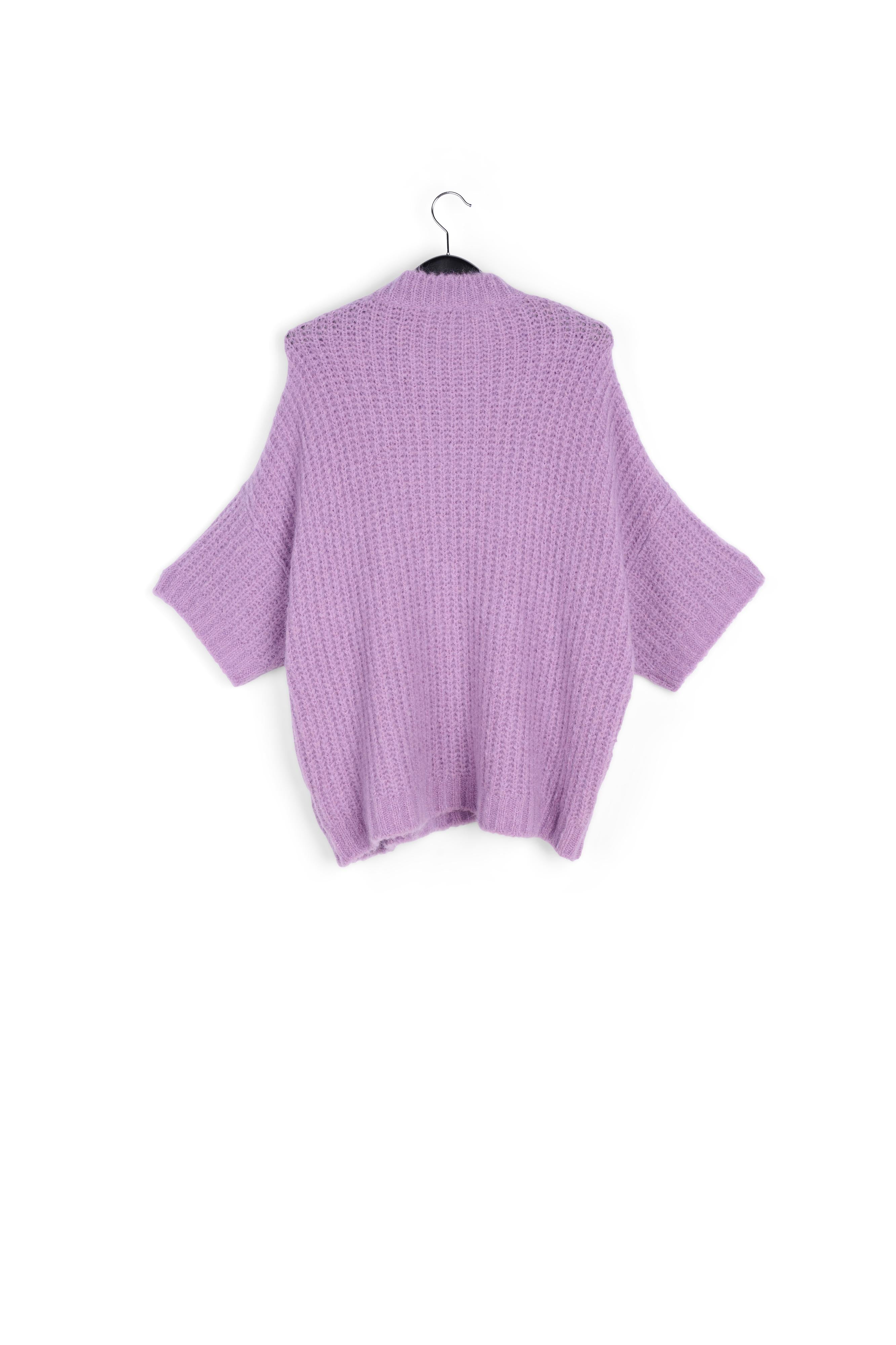 Mauve boxy cut knit sweater RE—SSENTIEL | Essentiel second hand