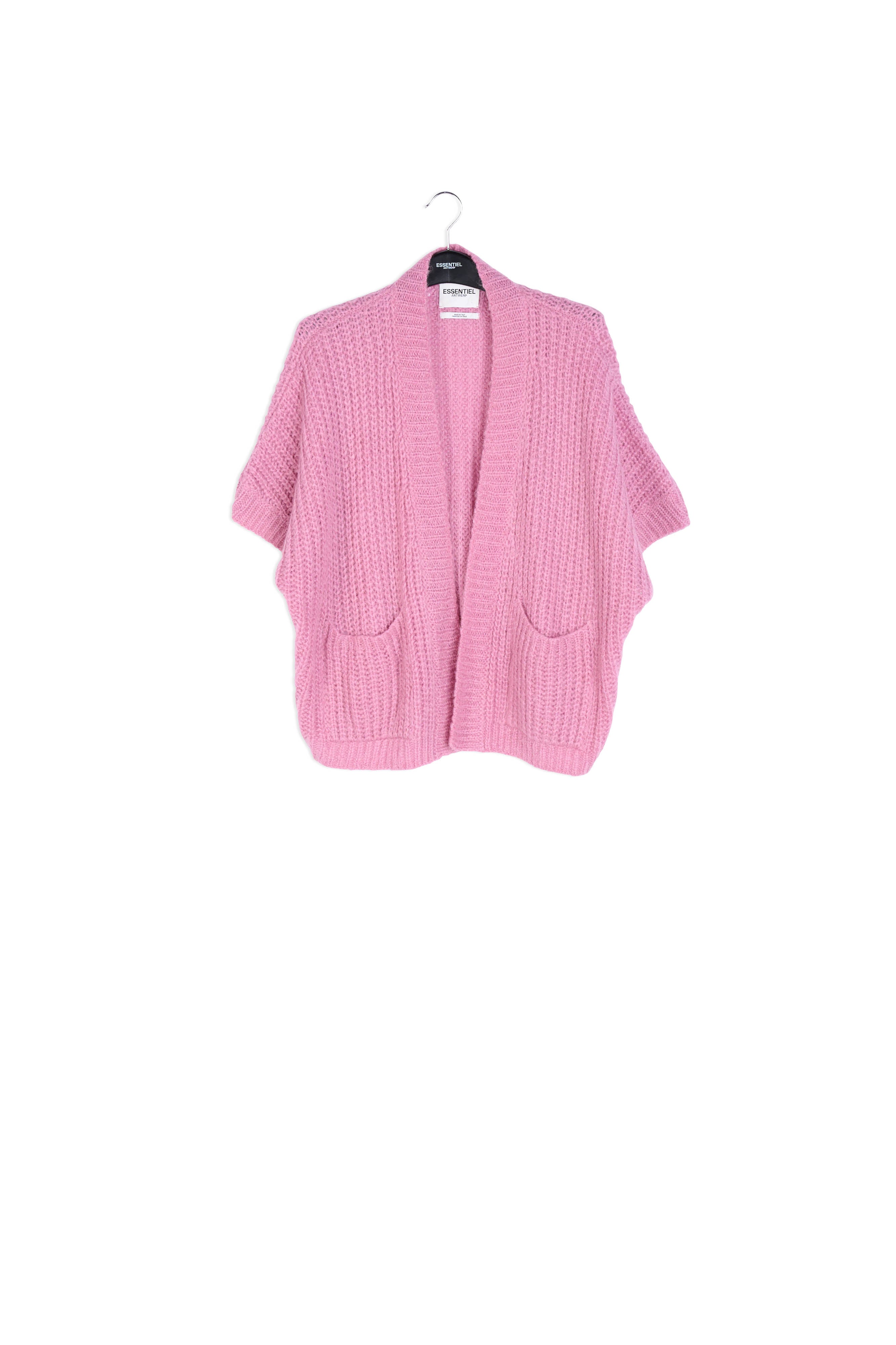Pink mohair-blend cardigan RE—SSENTIEL | Essentiel second hand