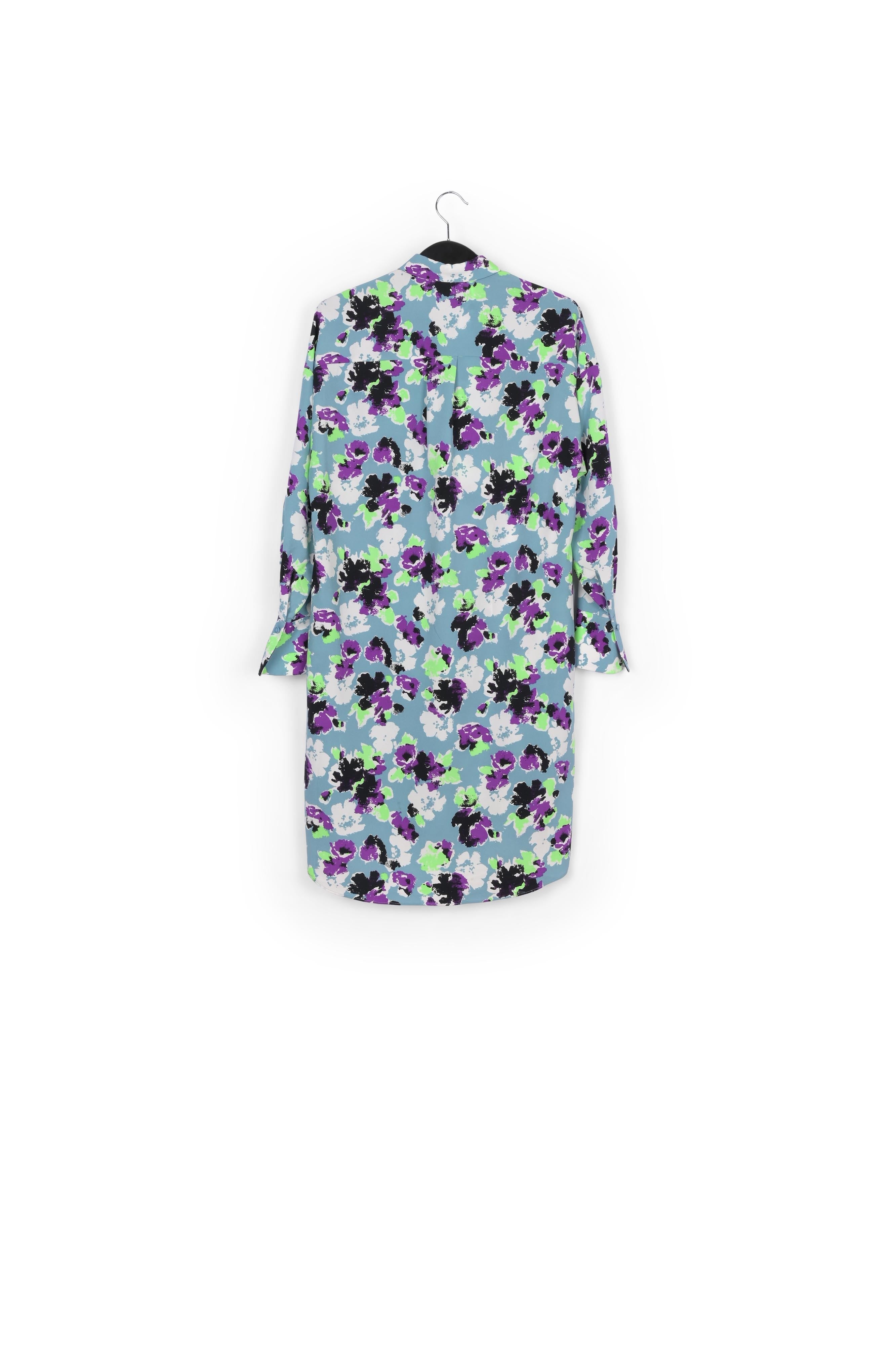 Robe chemise bleu clair à fleurs RE—SSENTIEL | Essentiel second hand