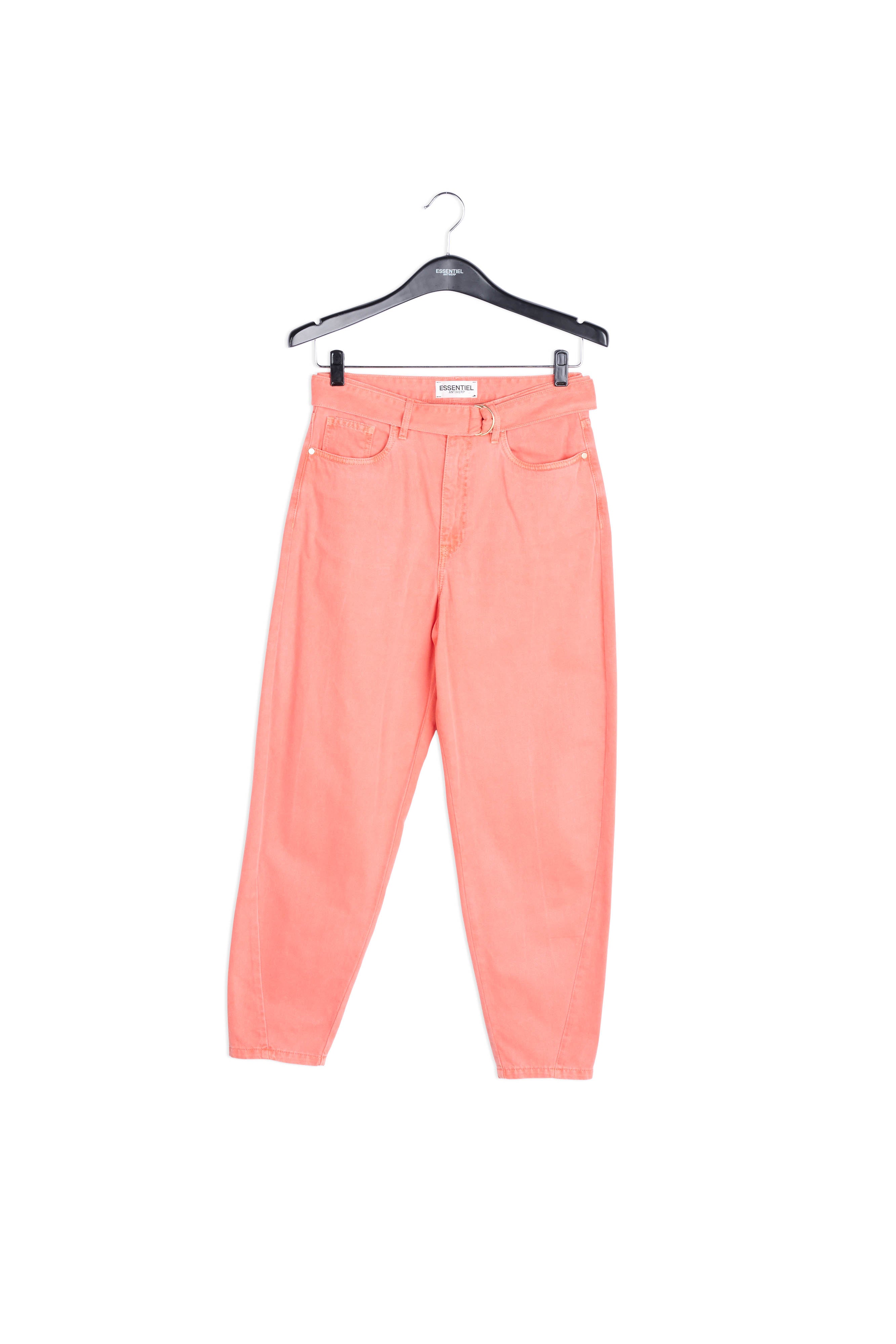 Oranje wijde jeans met hoge taille RE—SSENTIEL | Essentiel second hand