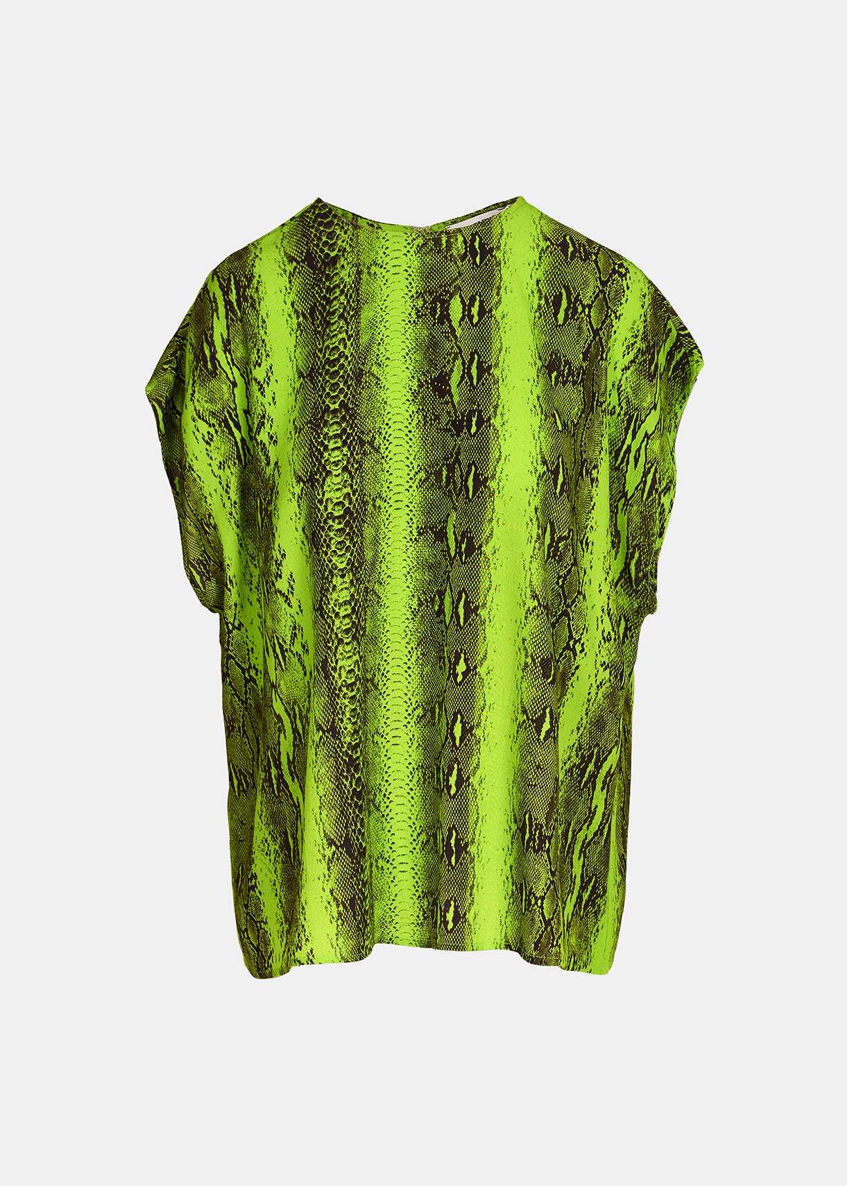Top à manches courtes imprimé serpent vert citron et noir RE—SSENTIEL | Essentiel second hand