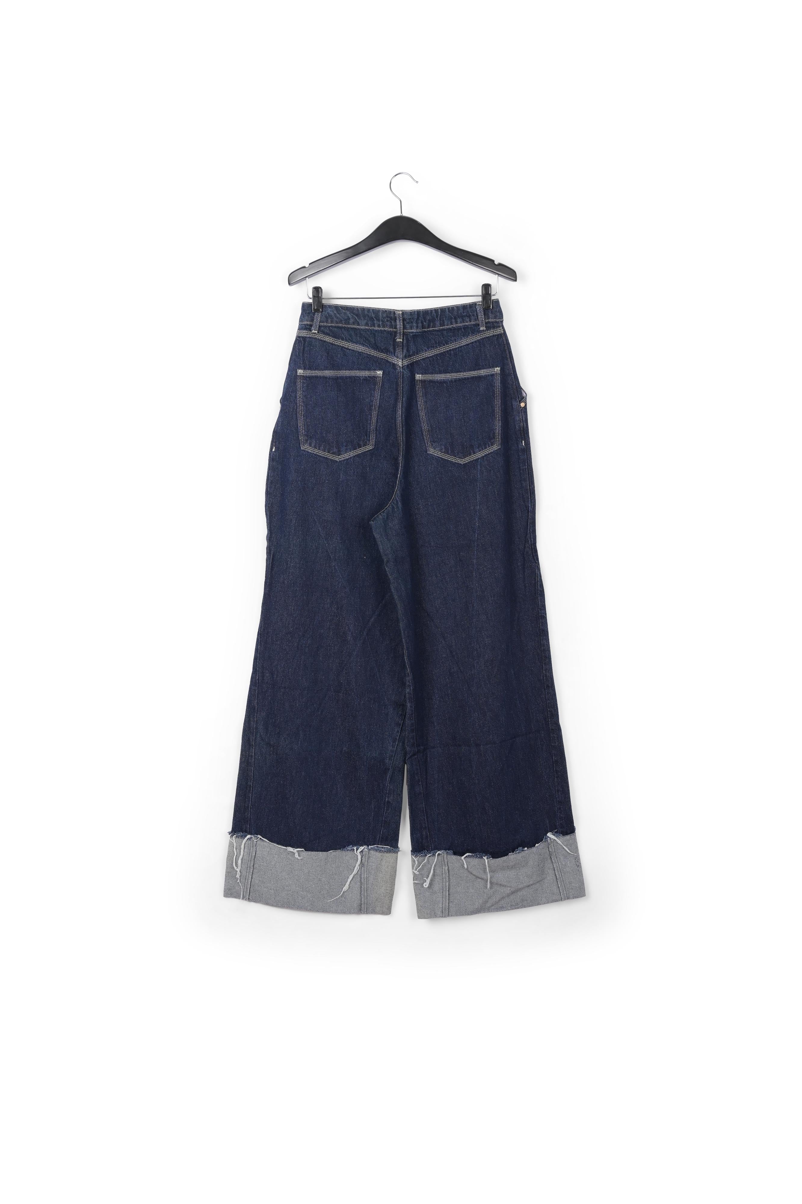 Jean bleu foncé à ourlet replié RE—SSENTIEL | Essentiel second hand