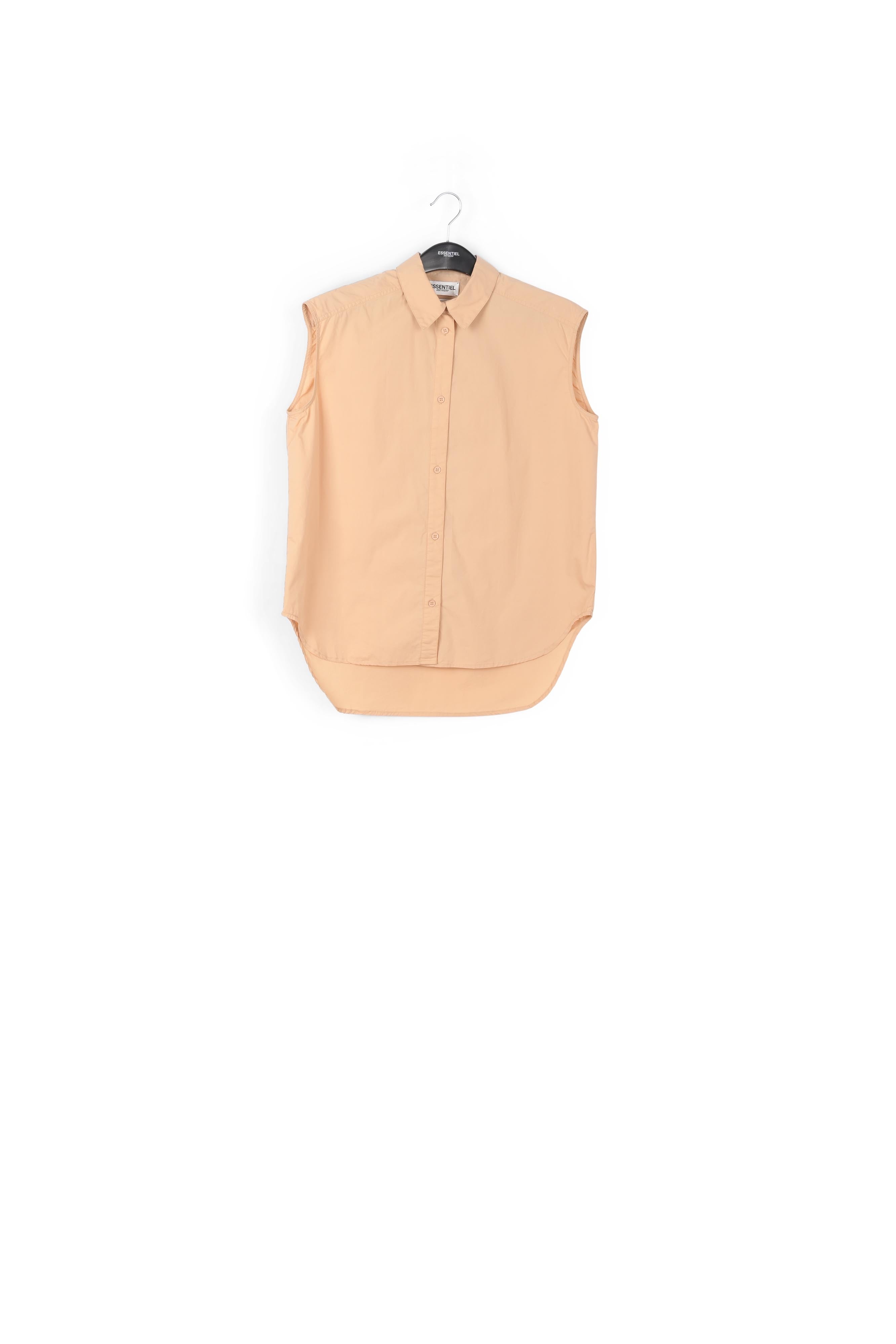 Beige sleeveless cotton shirt RE—SSENTIEL | Essentiel second hand