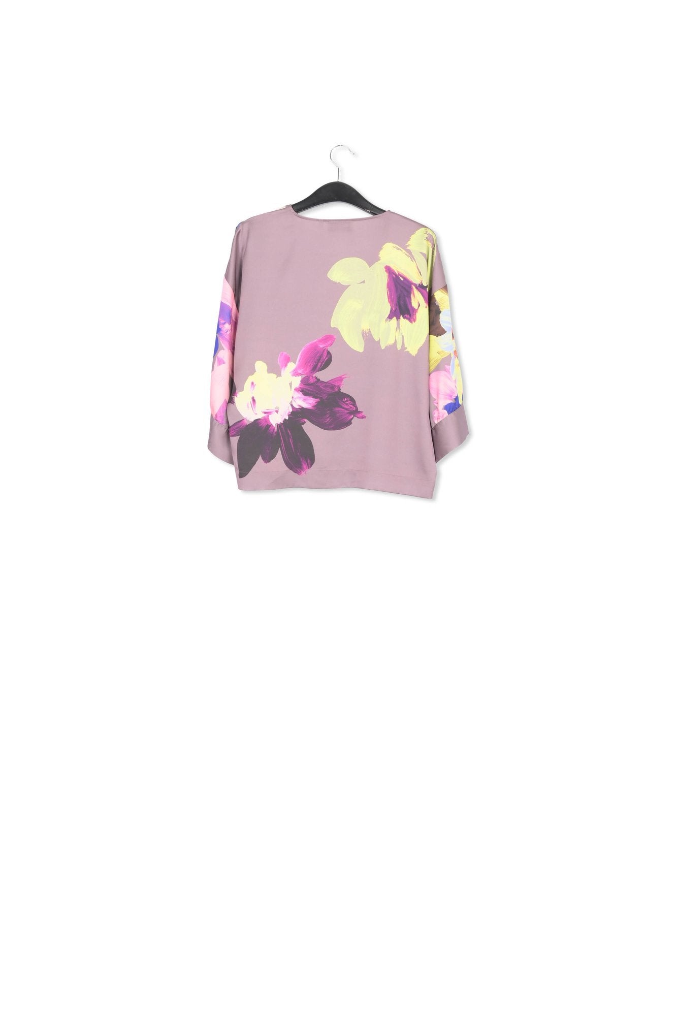 Mauve top multicolor floral print RE—SSENTIEL | Essentiel second hand
